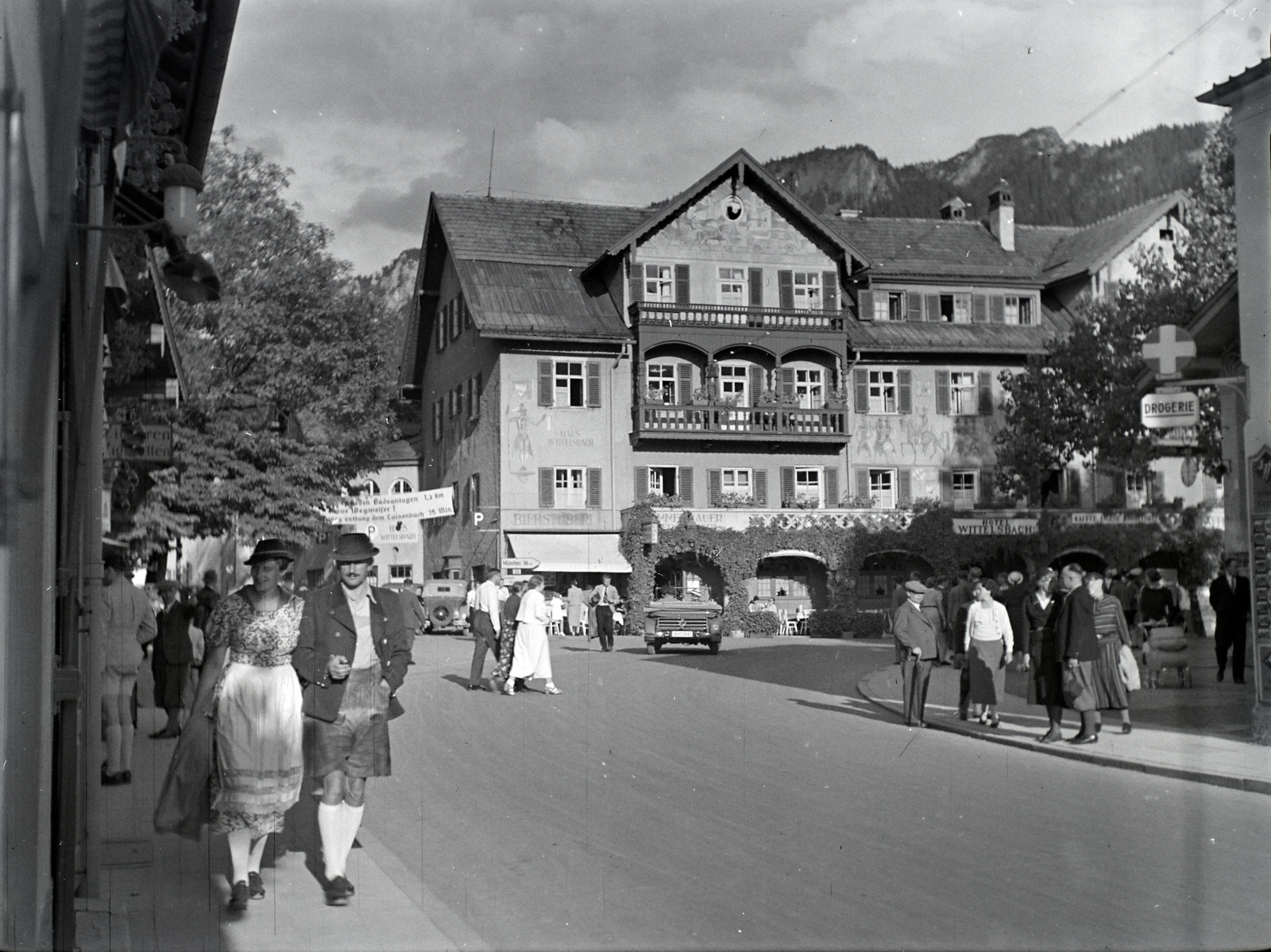 Germany, Oberammergau, Sankt Lucas Strasse 2., Hotel Wittelsbach., 1936, Révay Péter, Fortepan #136419