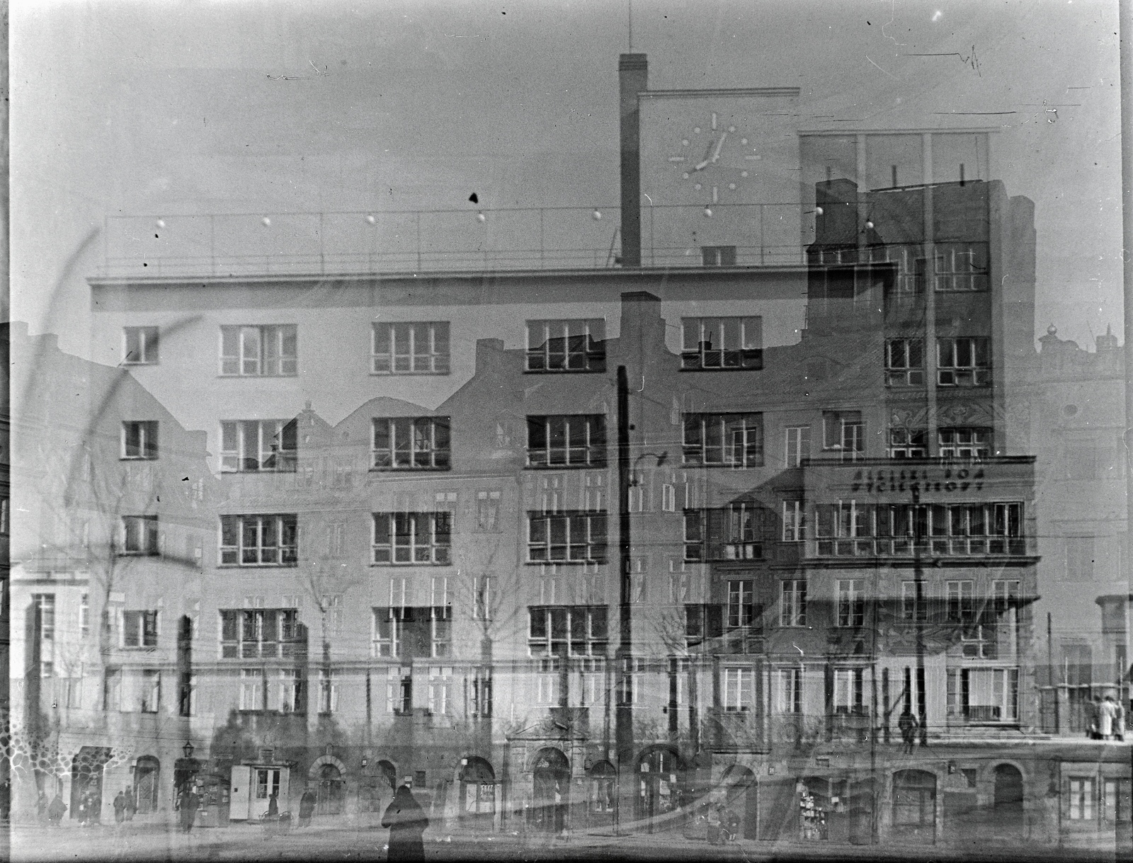 Poland, Kraków, ulica Oleandry 4., Városi Turistaház (Miejski Dom Wycieczkowy)., 1937, Révay Péter, erroneous photo, double exposure, Fortepan #136449