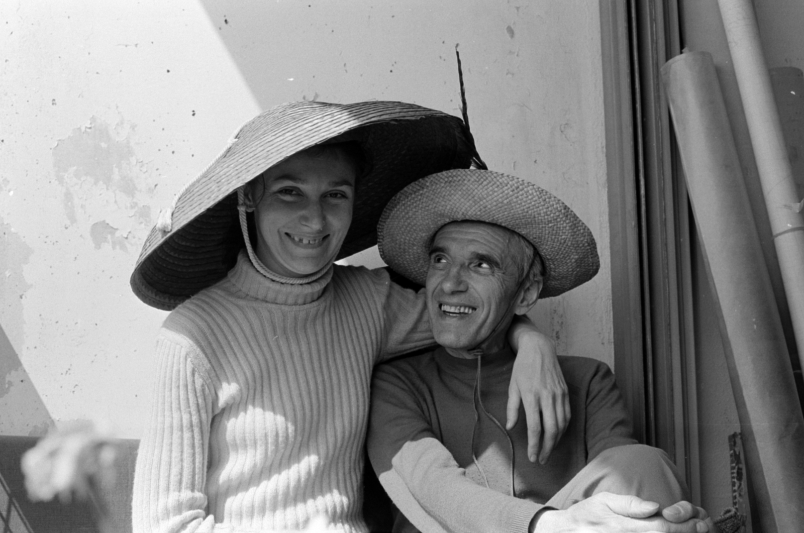 1978, Vészi Ágnes, smile, straw hat, Fortepan #136677