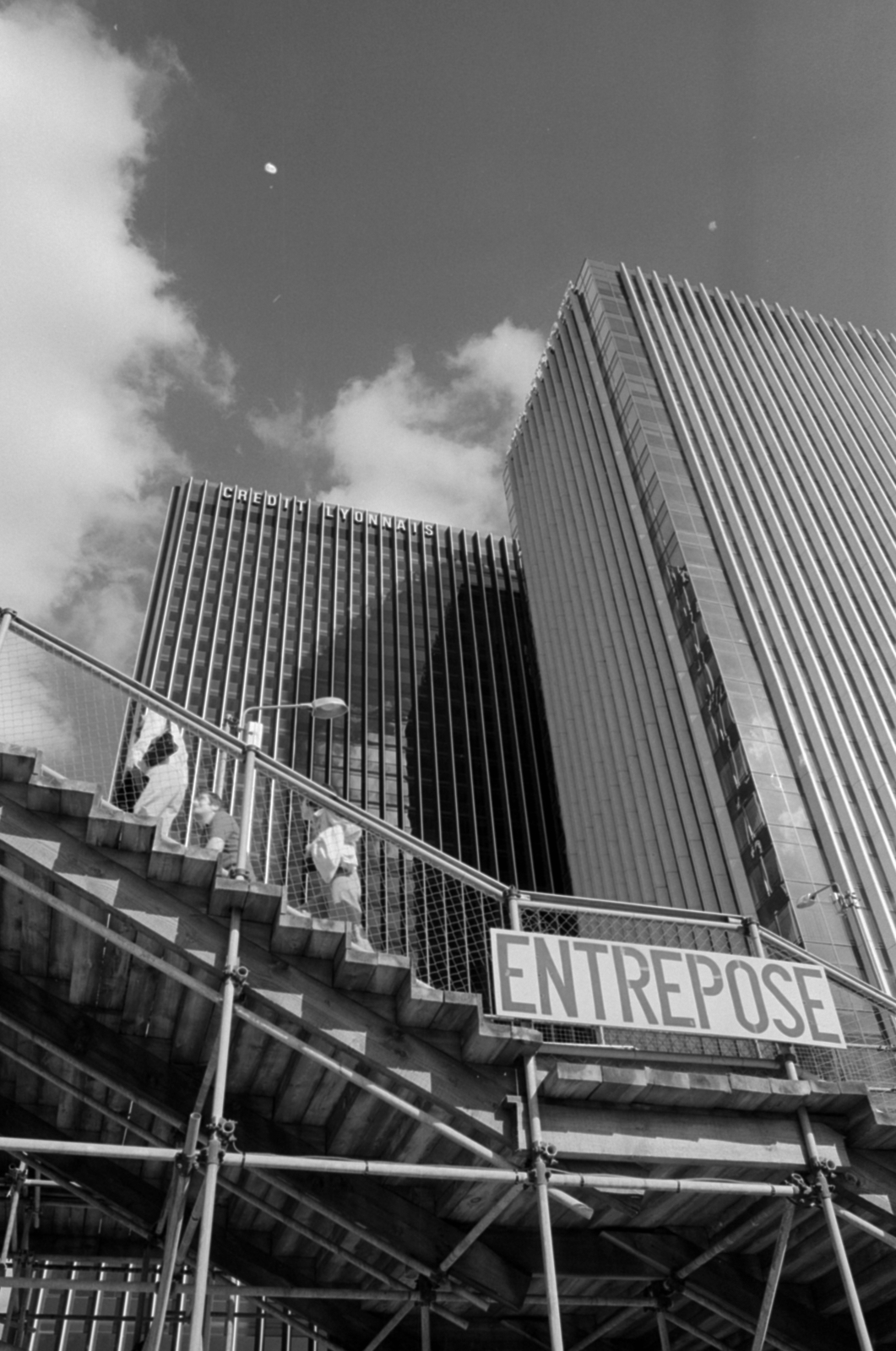 France, La Défense üzleti központ Párizs elővárosában., 1974, Vészi Ágnes, high-rise building, Fortepan #136686