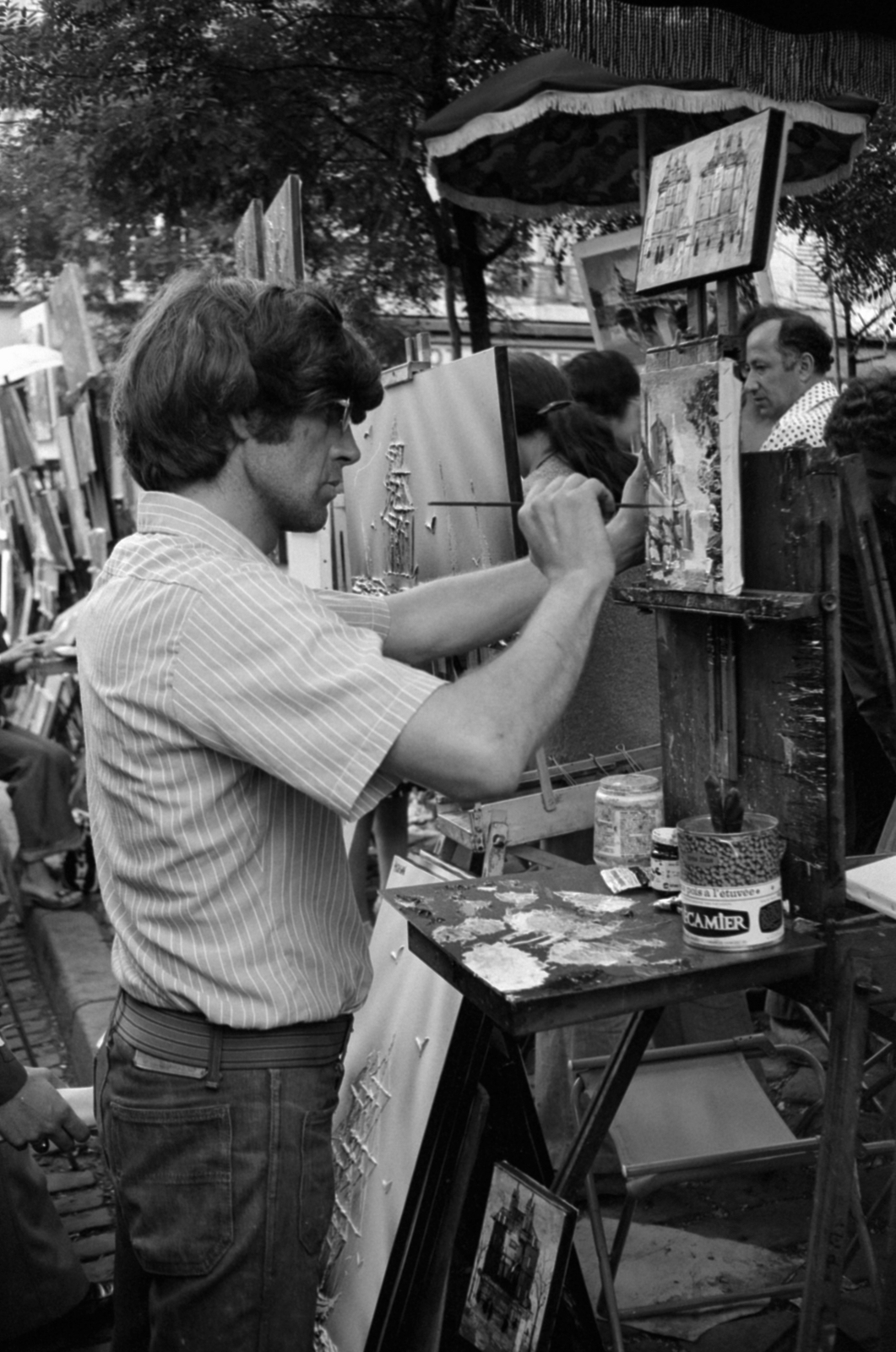 France, Paris, Montmartre, Place du Tertre., 1983, Vészi Ágnes, Fortepan #136800