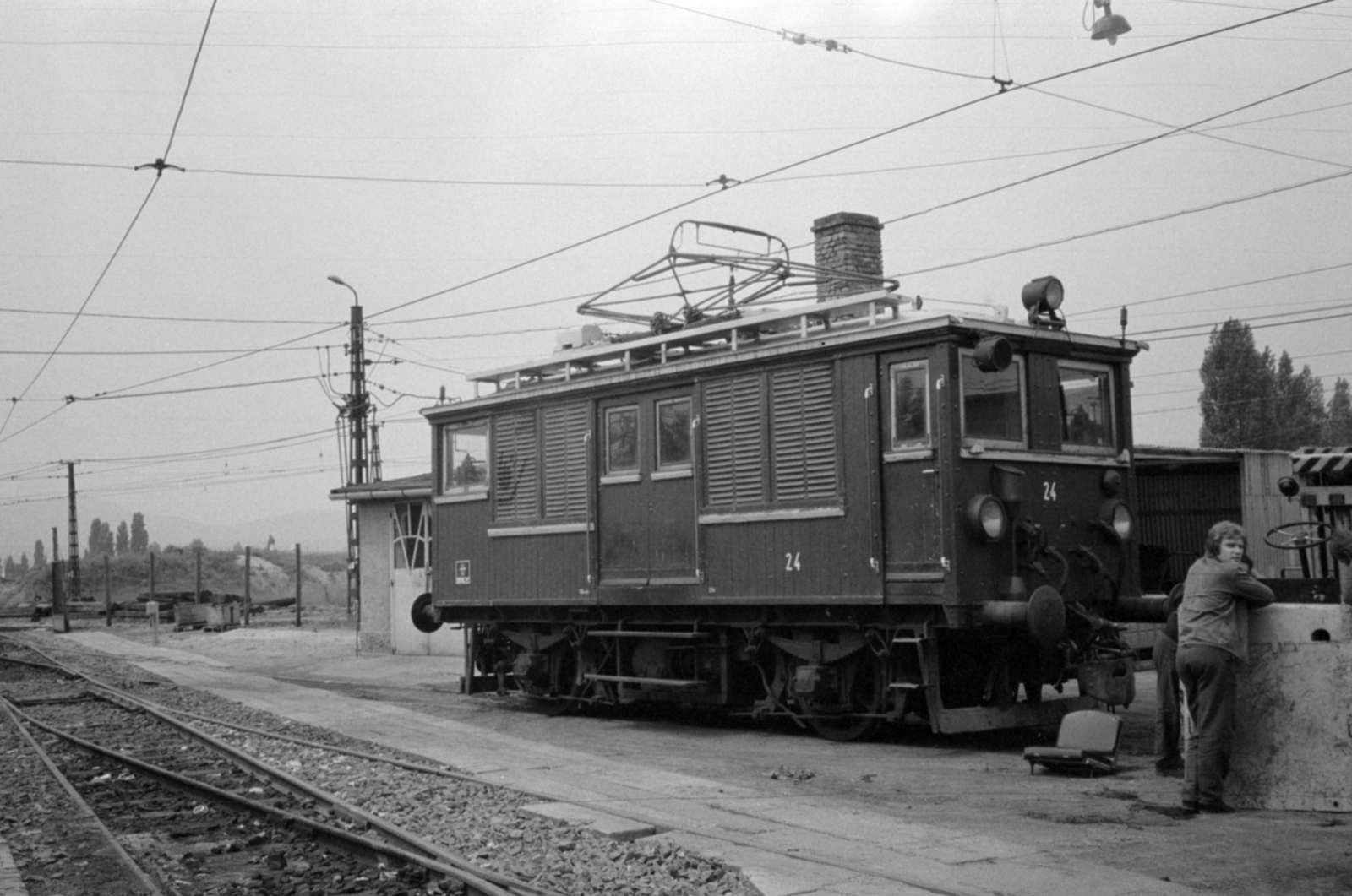 Hungary, Szentendre, a BKV L III-as mozdonya a HÉV kocsiszín területén, 1983, Vészi Ágnes, Fortepan #136906