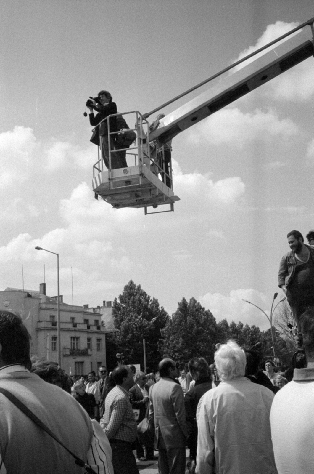 Magyarország, Budapest XIV., Hősök tere 1989. június 16-án, az 56-os hősök újratemetésekor., 1989, Vészi Ágnes, Budapest, rendszerváltás, Fortepan #137025