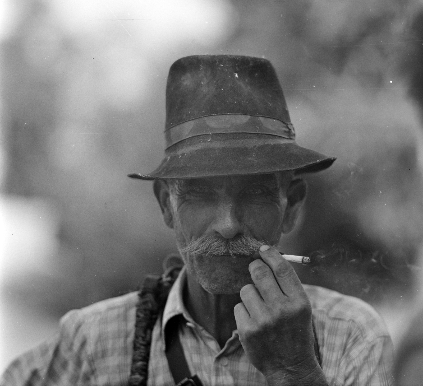 1967, Szalay Zoltán, smoking, old person, Fortepan #137701