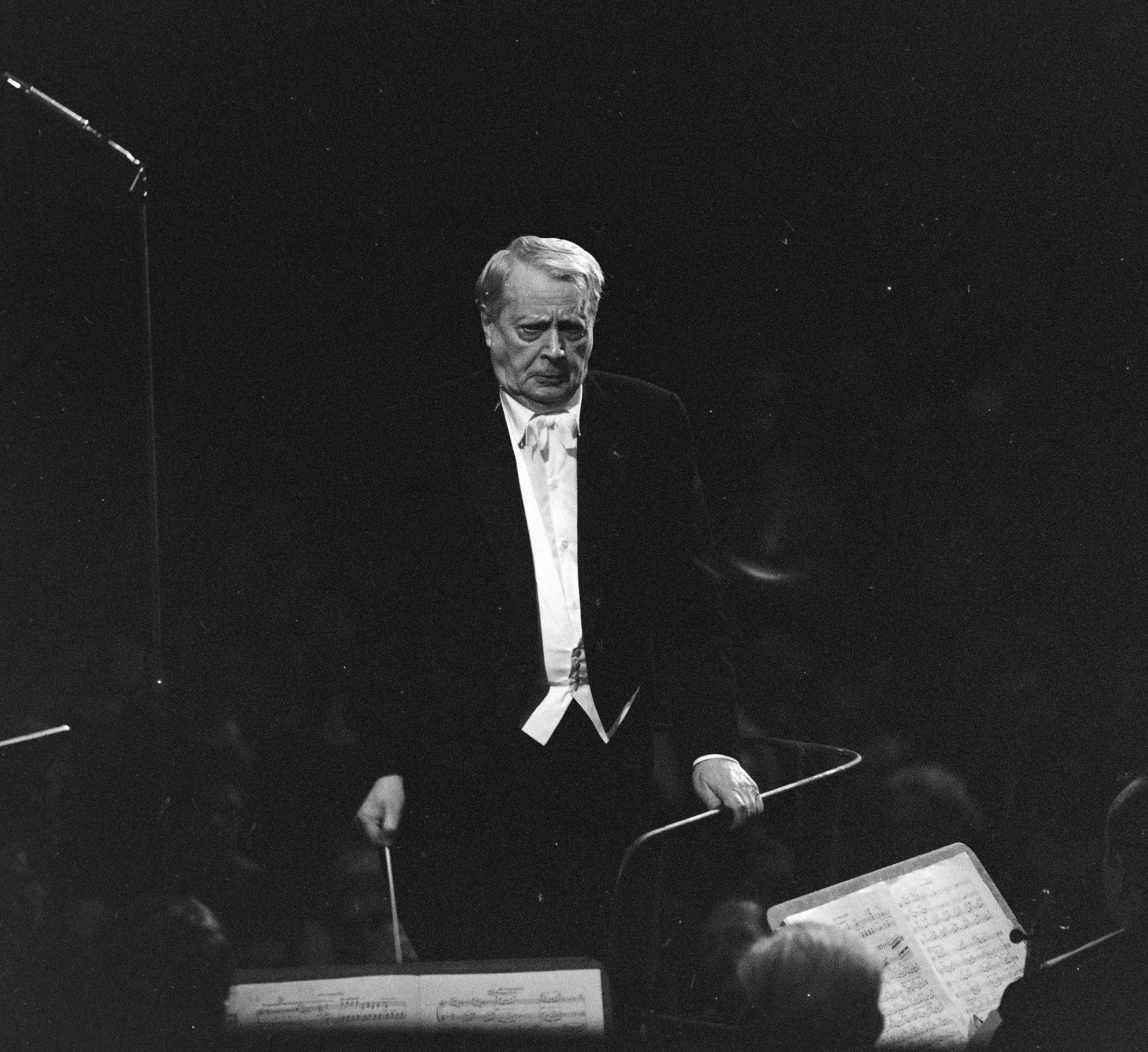 Hungary, Budapest VI., Zeneakadémia, Nagyterem. Charles Munch karmester., 1966, Szalay Zoltán, conductor, Budapest, Fortepan #137799