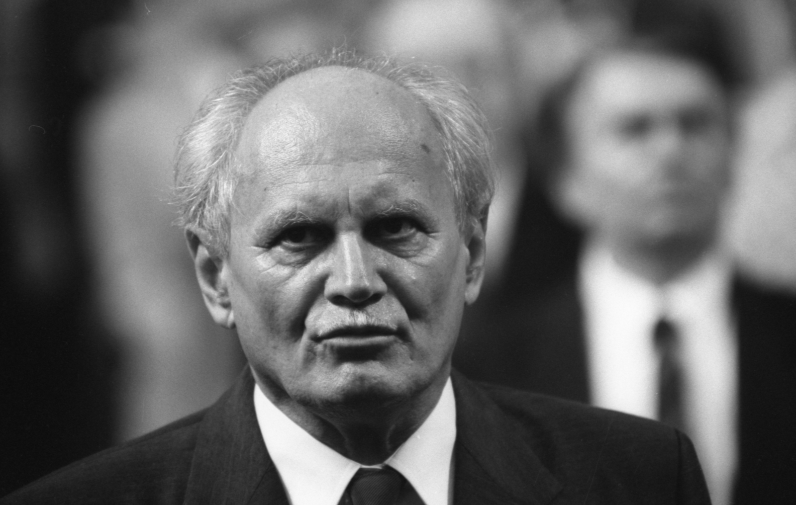 Hungary, Budapest V., Parlament, Göncz Árpád köztársasági elnök. A felvétel 1990. augusztus 3-án a köztársasági elnök beiktatásakor készült., 1990, Szalay Zoltán, celebrity, Budapest, politician, Fortepan #138450