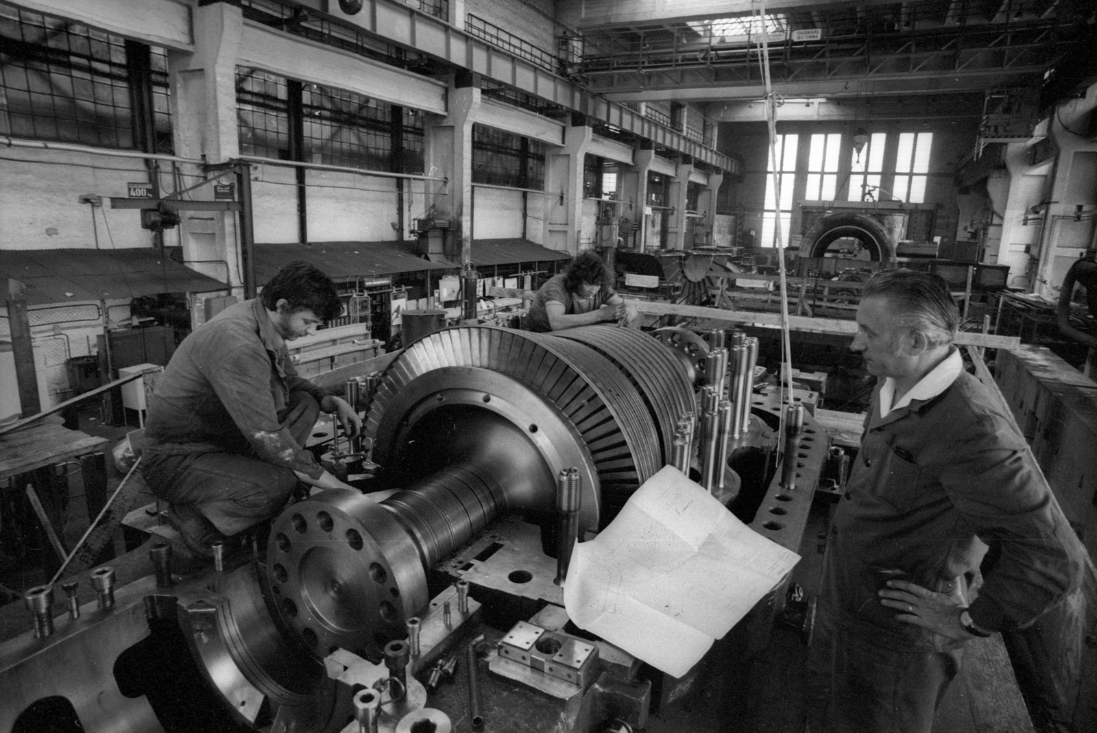 Hungary, Budapest XIII., Váci út 152-156., Láng Gépgyár, turbina összeszerelő üzem., 1975, Szalay Zoltán, Budapest, turbine, Fortepan #138862