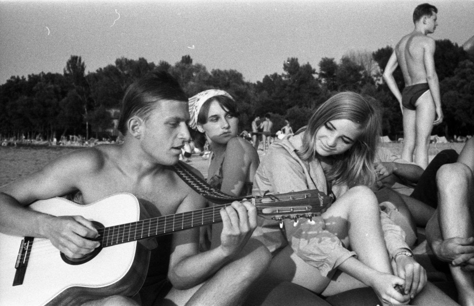 Hungary, Balatonföldvár, nyugati szabadstrand., 1964, Szalay Zoltán, Fortepan #139016