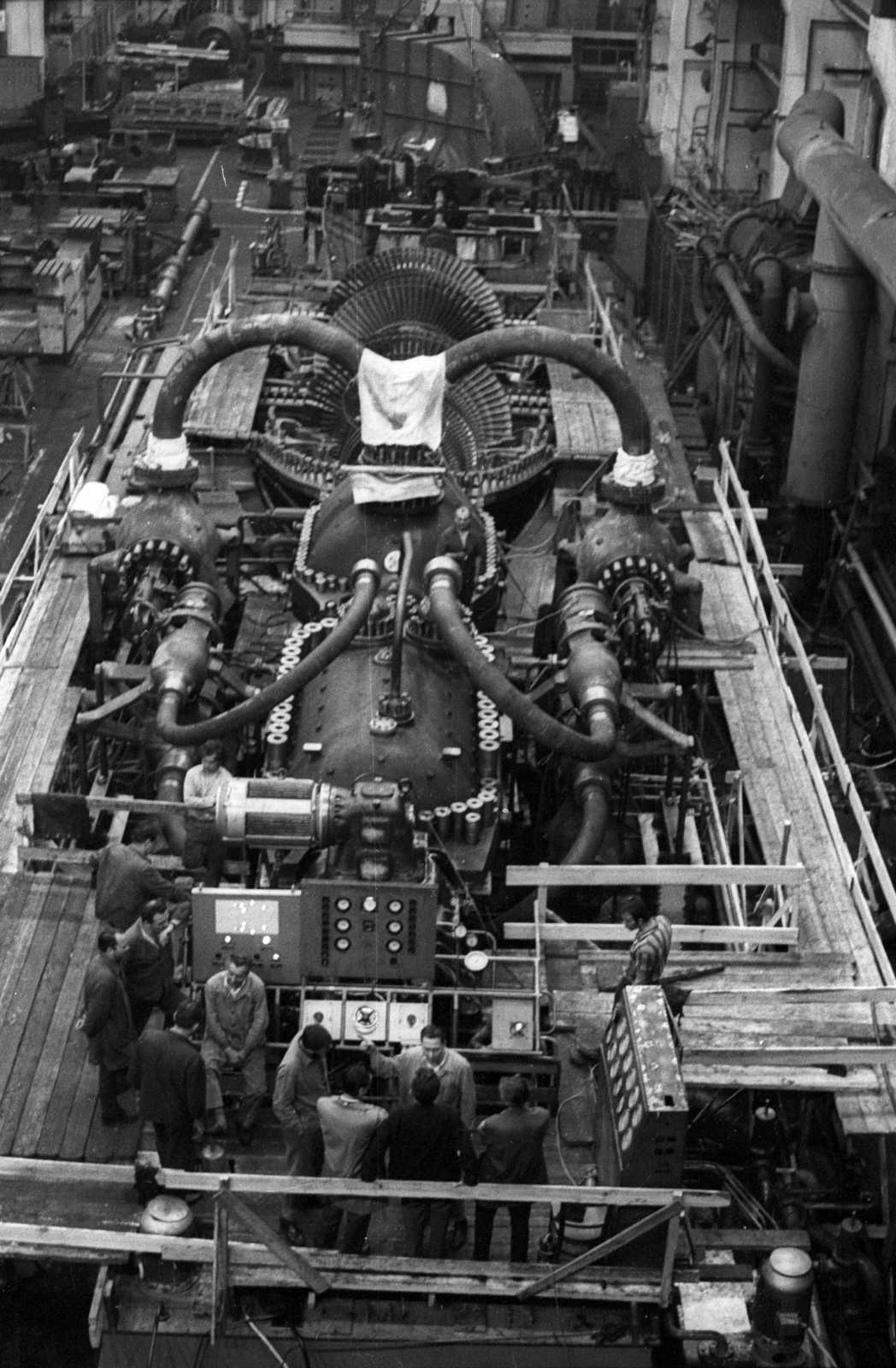 Hungary, Budapest XIII., Váci út 152-156., Láng Gépgyár, turbina összeszerelő üzem., 1975, Szalay Zoltán, Budapest, Fortepan #139175