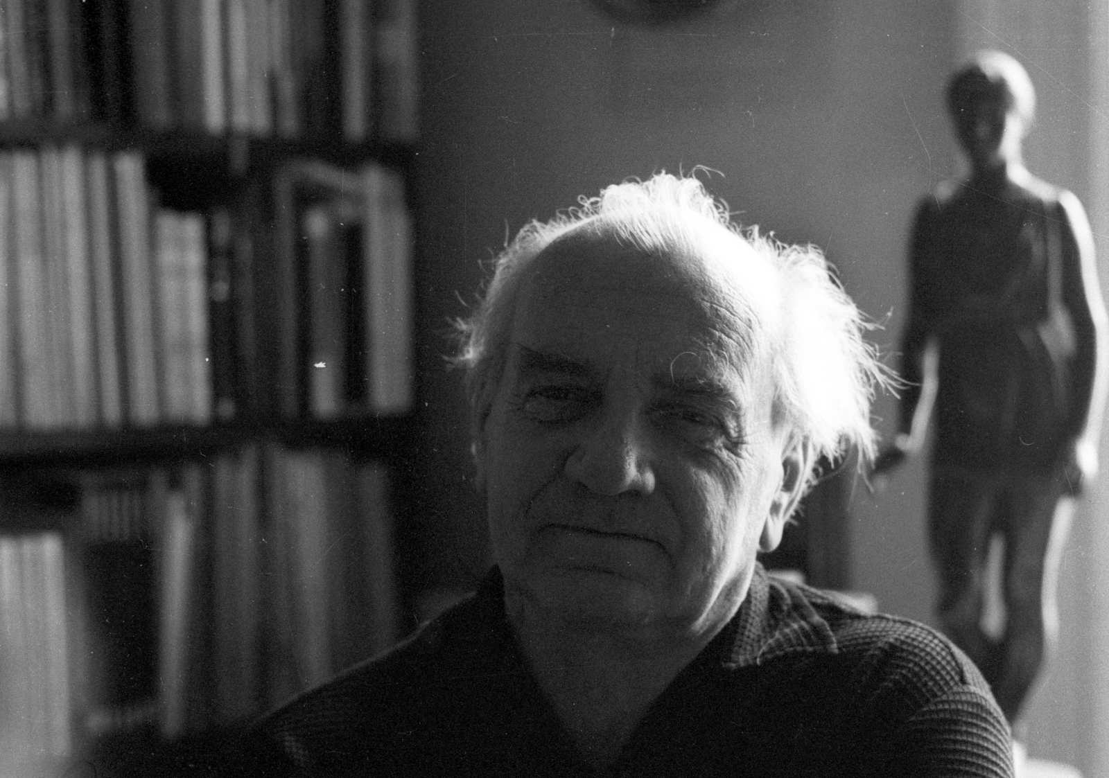 Magyarország, László Gyula történész, képzőművész., 1973, Szalay Zoltán, szobor, Fortepan #139199