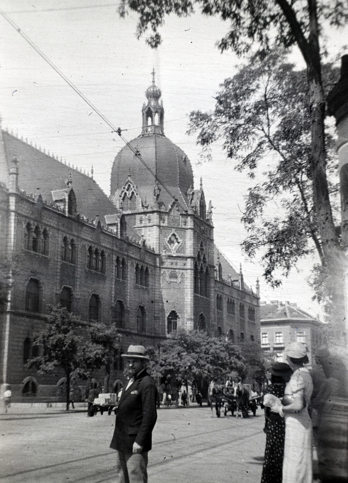 Hungary, Budapest IX., Üllői út 33-37., Iparművészeti Múzeum., 1938, Mezey Ferenc, Secession, museum, Ödön Lechner-design, Budapest, Art Nouveau architecture, Gyula Pártos-design, Fortepan #139743