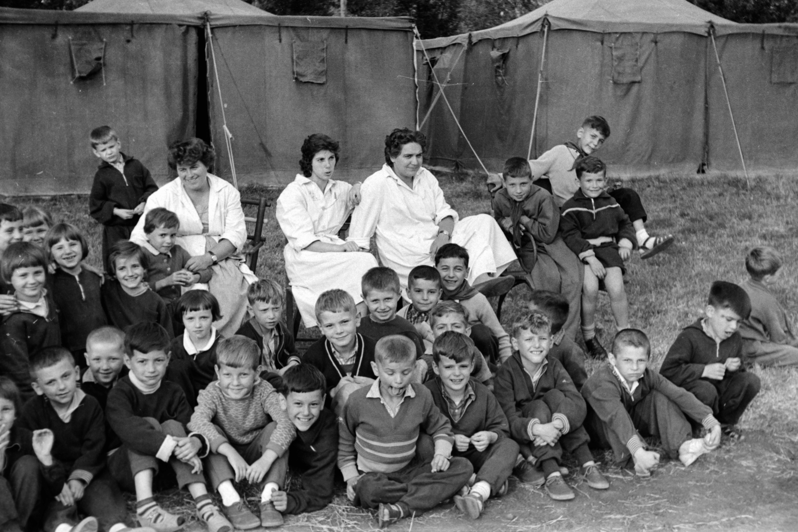 Hungary, 1961, Németh Tamás, tent, camp, Fortepan #140127