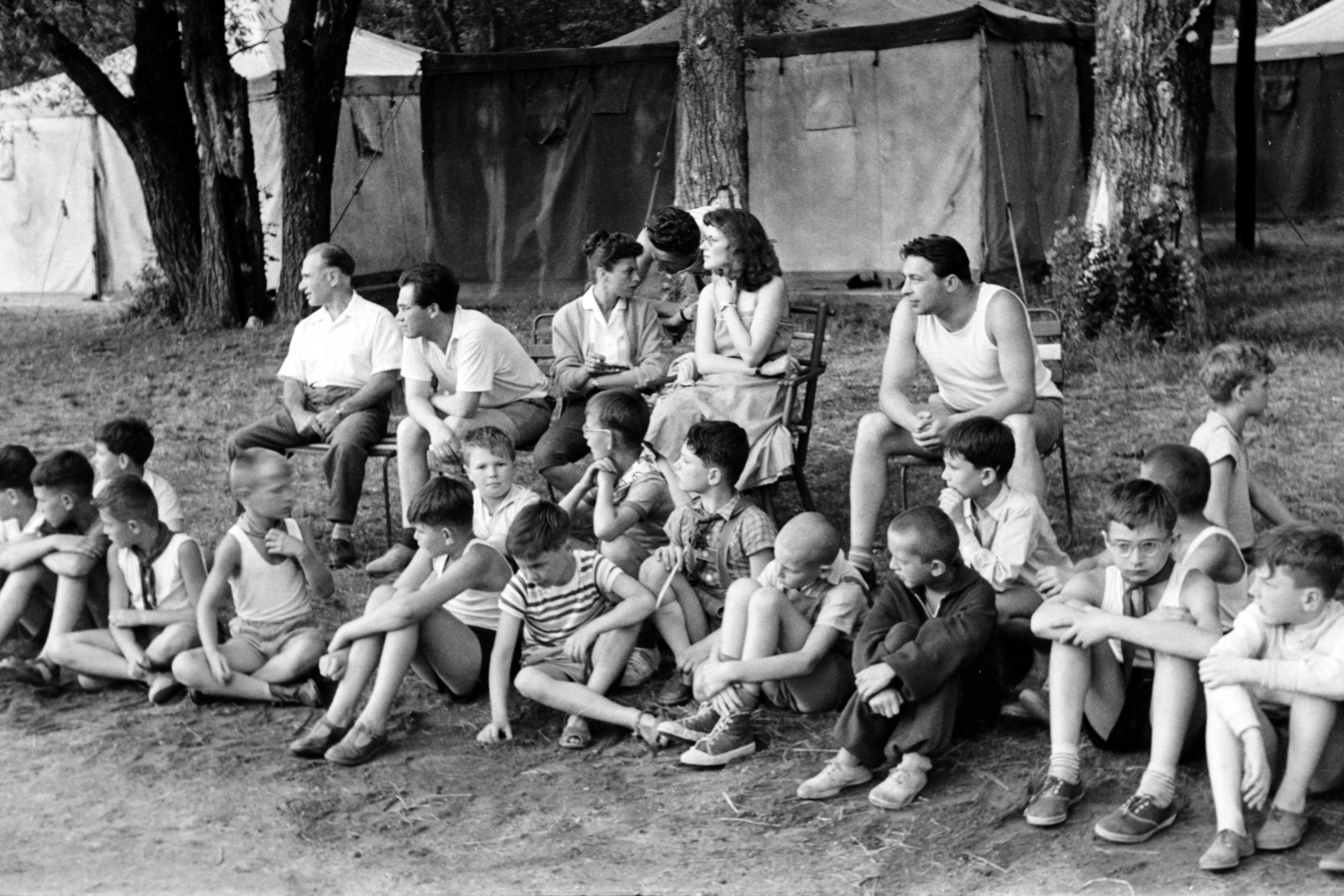 Hungary, 1961, Németh Tamás, camp, Fortepan #140128