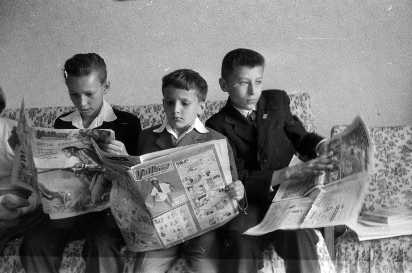 1960, Németh Tamás, reading, comics, Fortepan #140159