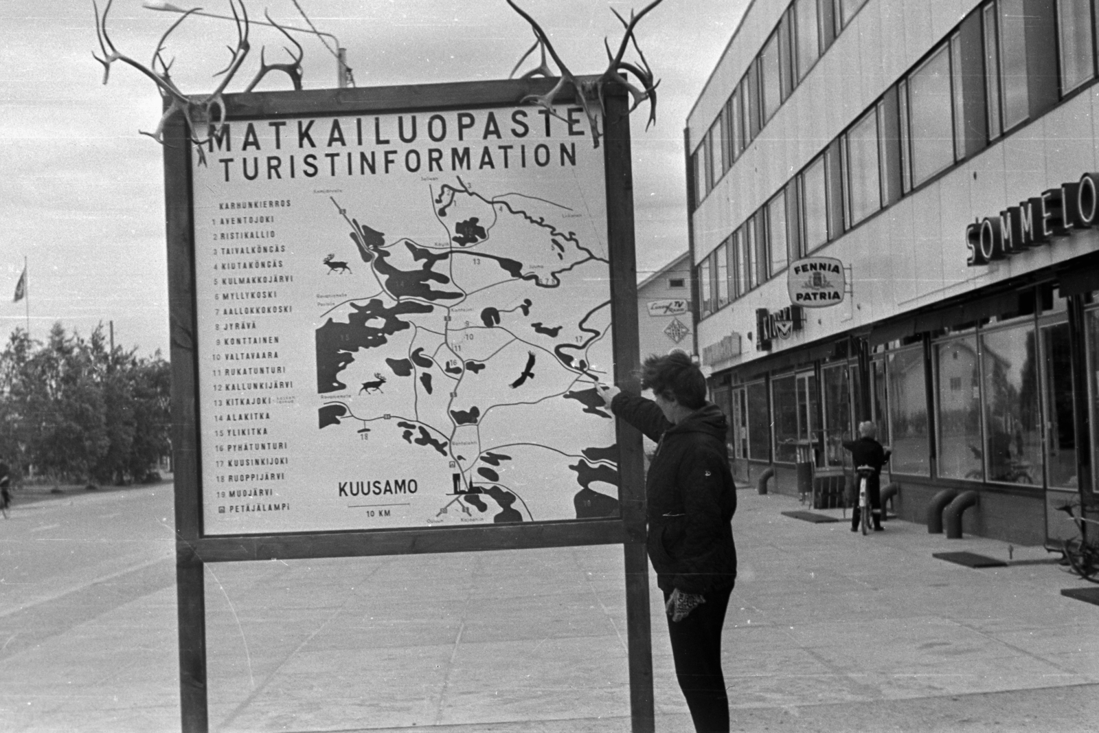 Finland, Kuusamo, Ouluntaival 4., 1965, Németh Tamás, map, tourist, insurance company, Fortepan #140170