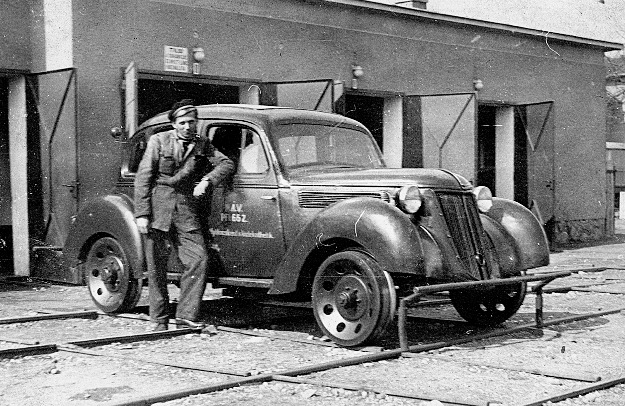 Wanderer W 24 Limousine-ból készített sínautó., 1965, Erky-Nagy Tibor, közlekedés, vasút, német gyártmány, Wanderer-márka, sínautó, Wanderer W24, Fortepan #14021