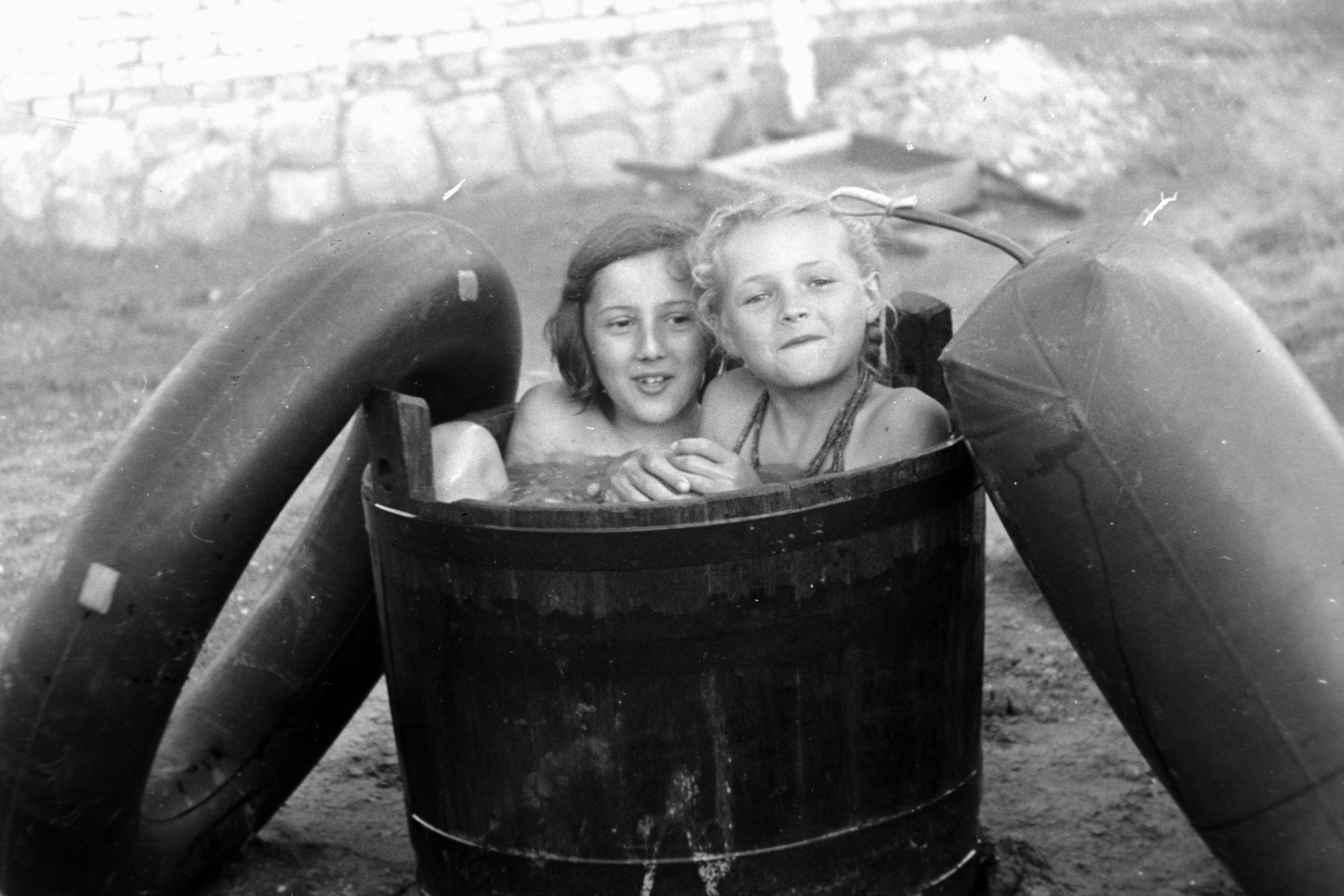 1961, Németh Tamás, swim belt, bath, Fortepan #140392