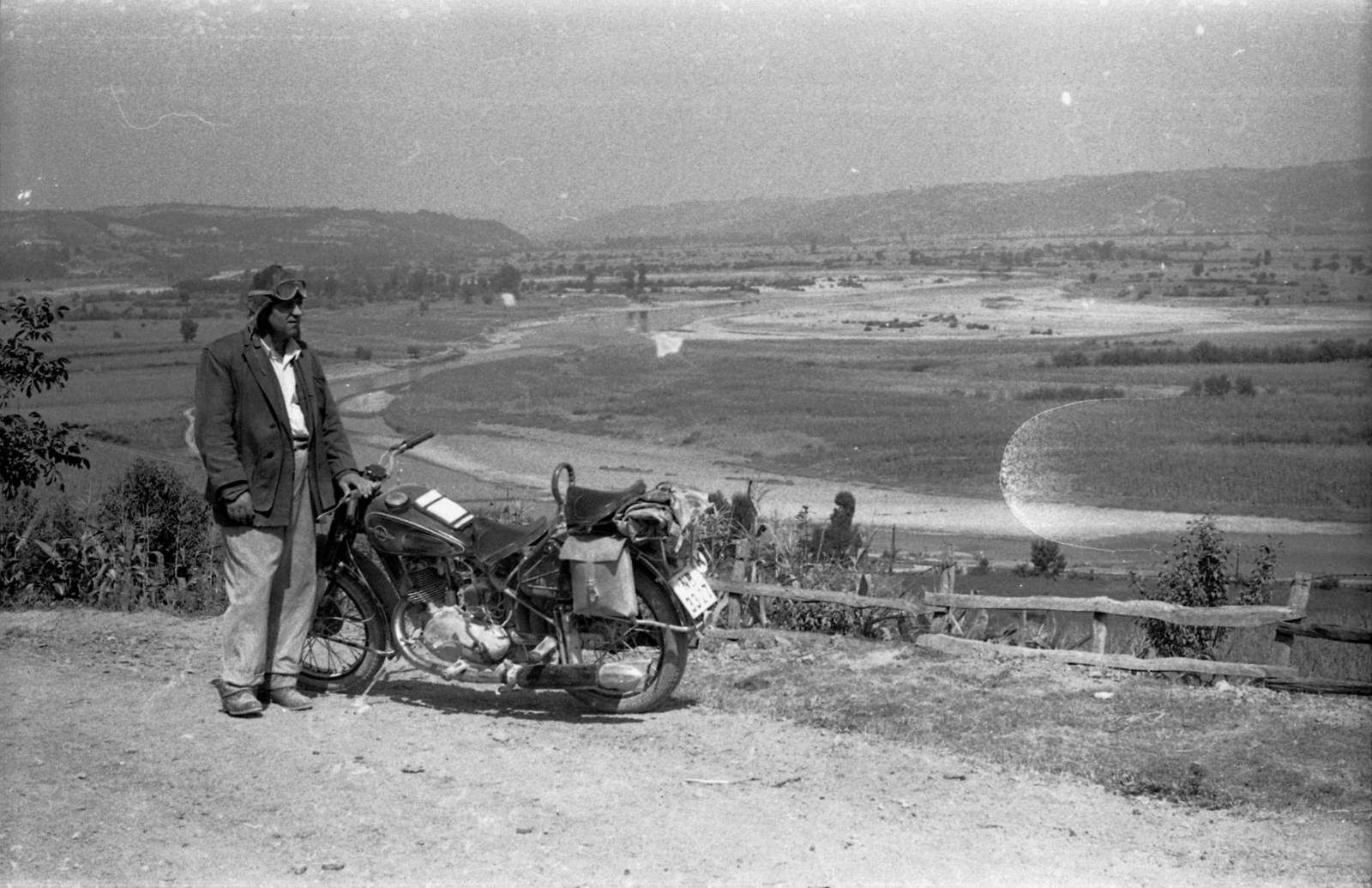 1960, Morvay Kinga, motorcycle, leather cap, Fortepan #140467