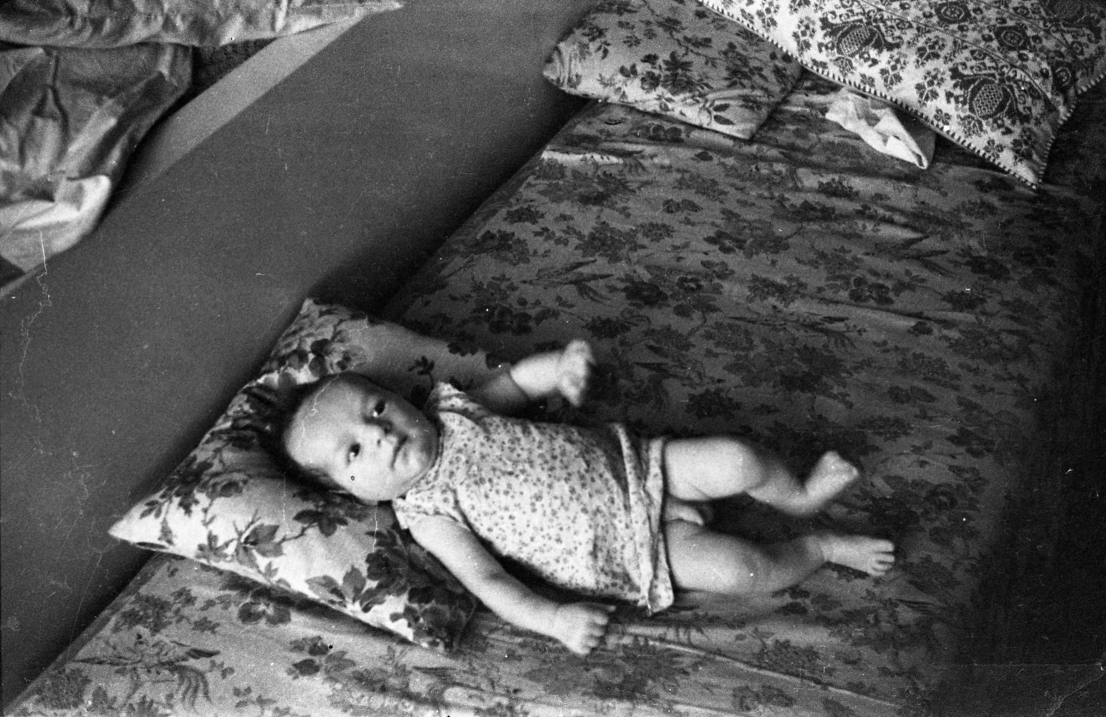 1960, Morvay Kinga, nude photo, newborn, genitalia, Fortepan #140481