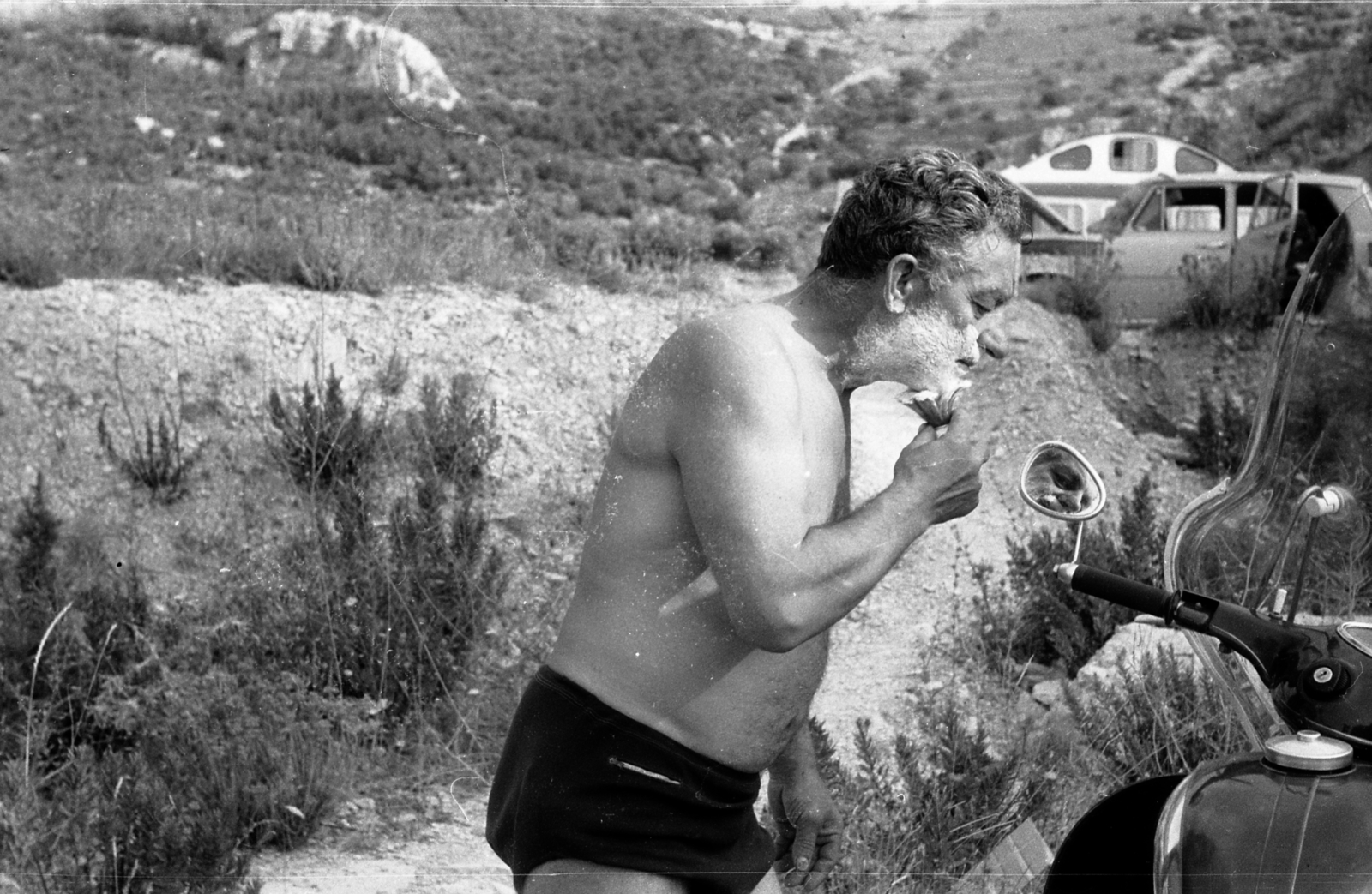 1960, Morvay Kinga, shaving, Fortepan #140483