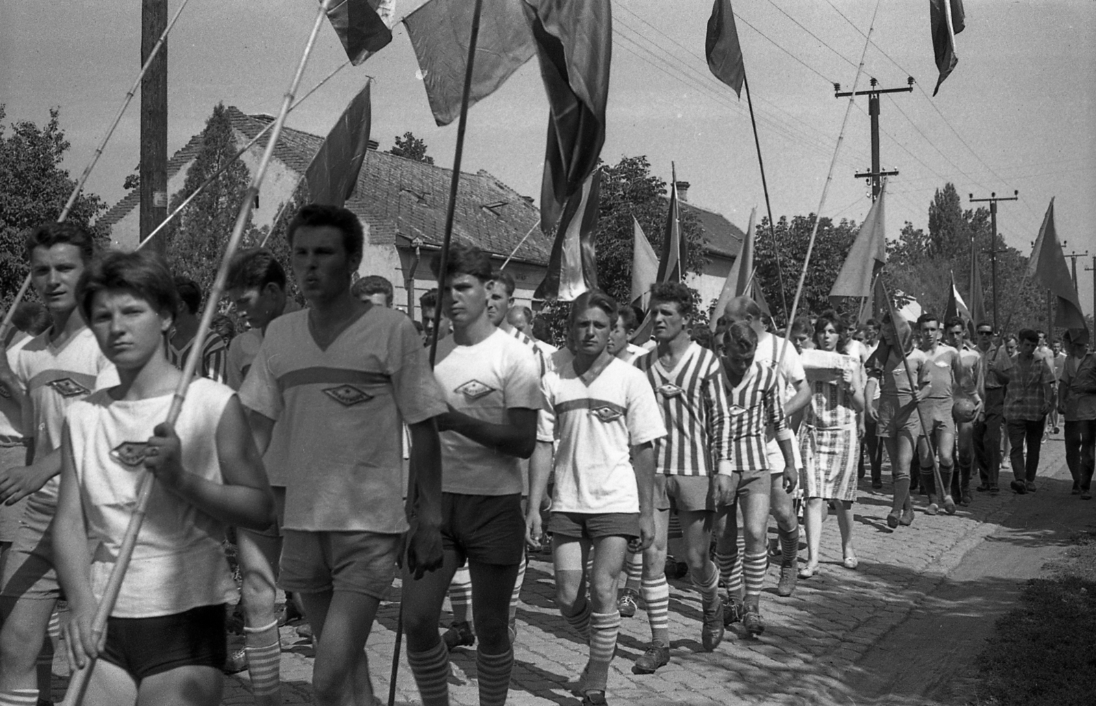 Hungary, Kisújszállás, Rákóczi utca az Illésy utca felől a Csatorna utca felé nézve., 1961, Morvay Kinga, Fortepan #140497