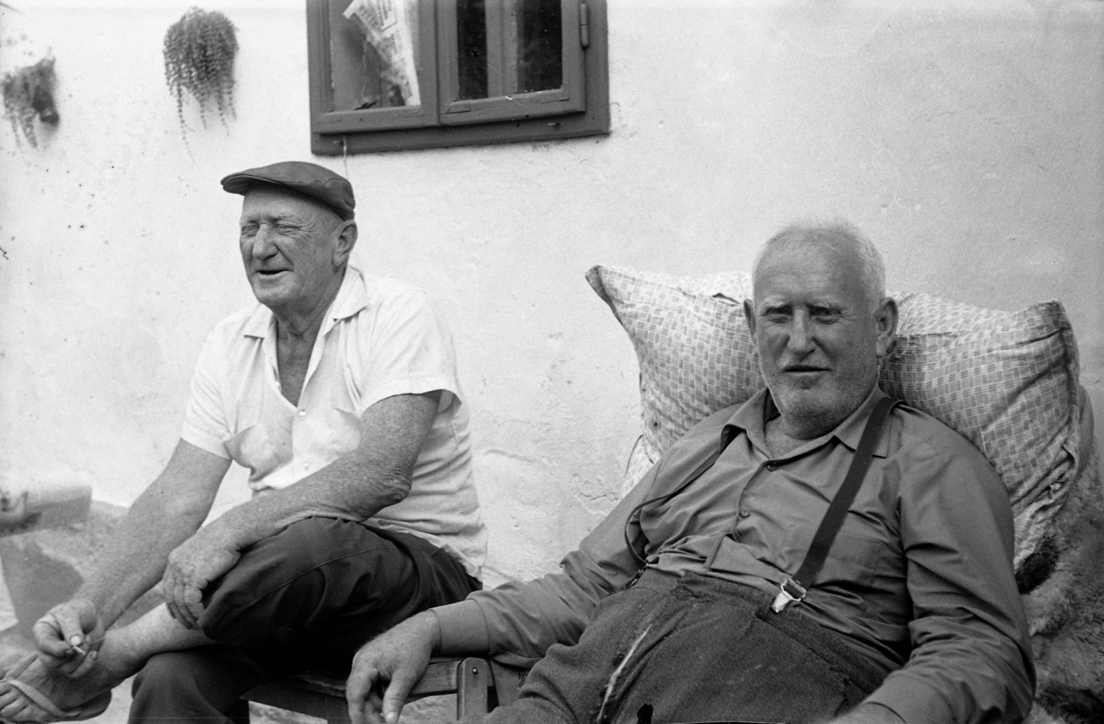 1960, Morvay Kinga, old person, suspenders, Fortepan #140507