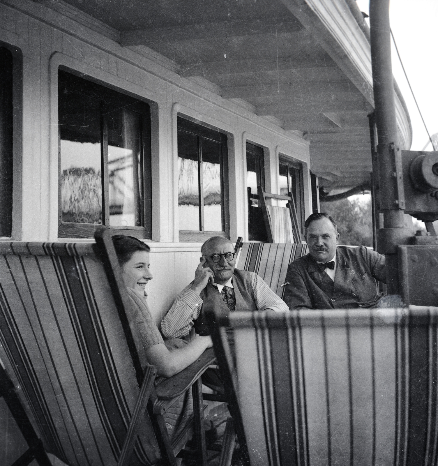 1934, Morvay Kinga, deck chair, boat trip, prop up the head, Fortepan #140556