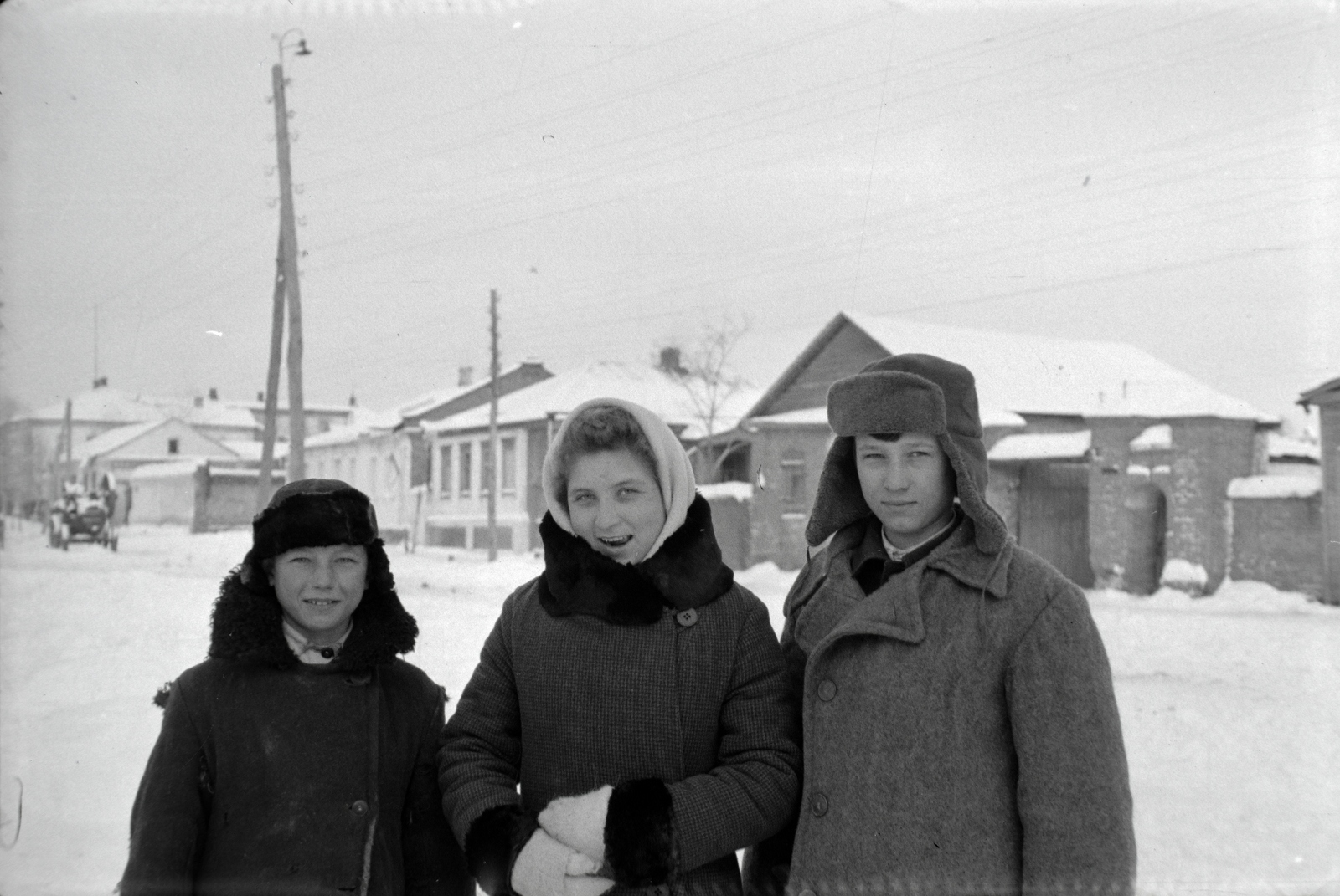 Russia, 1942, Miklós Lajos, snow, Fortepan #140709