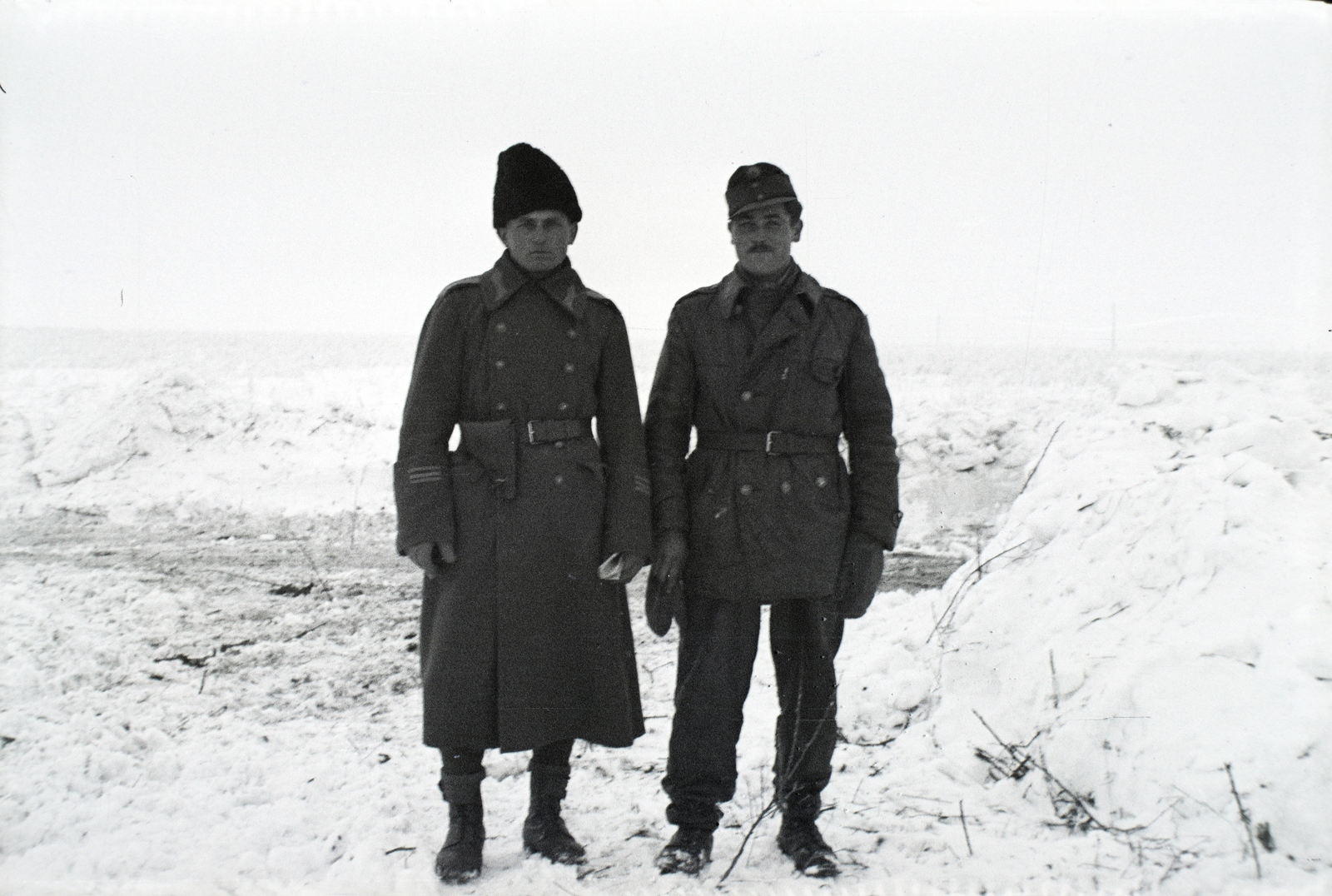 1942, Miklós Lajos, snow, second World War, Fortepan #140734