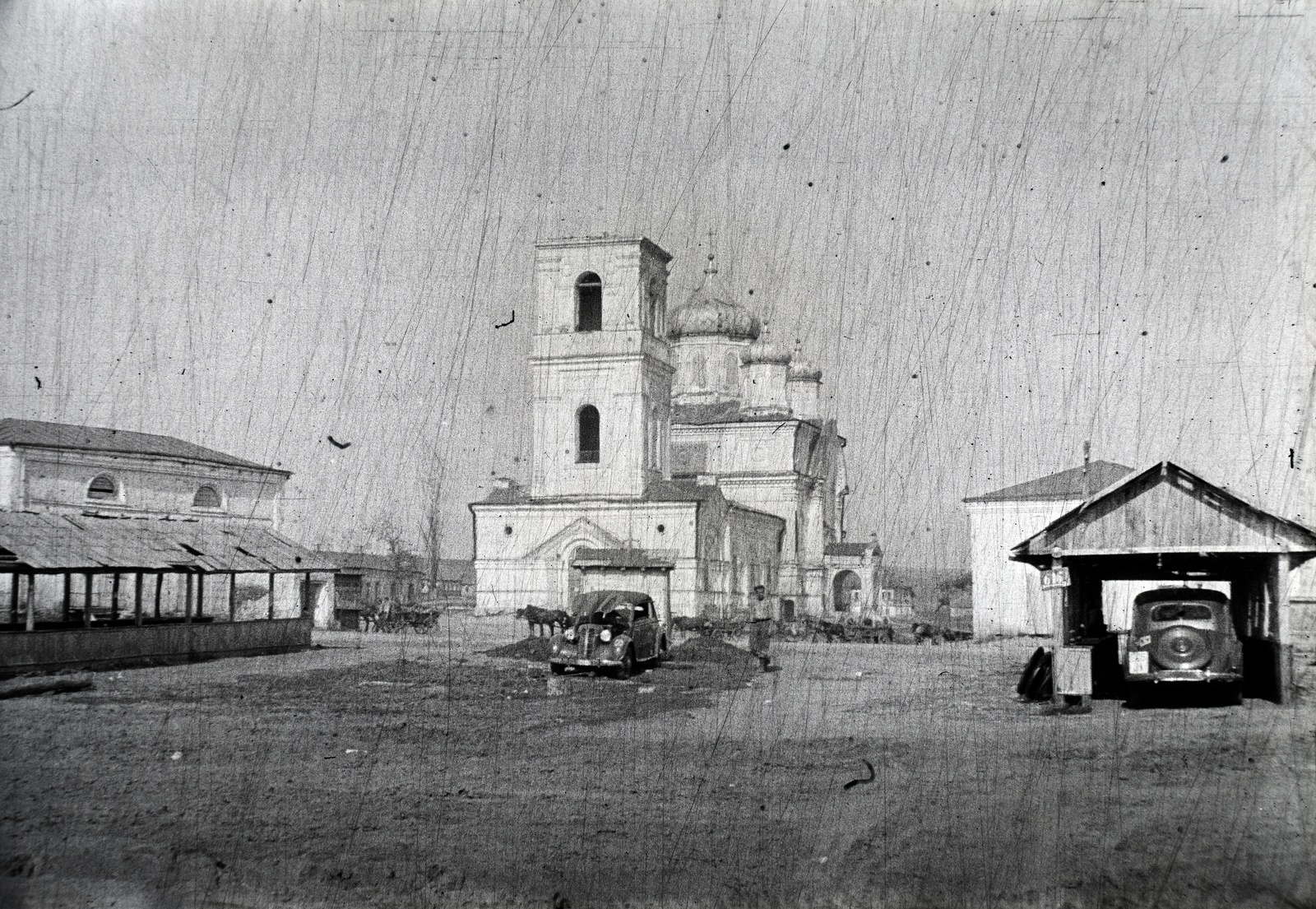 Russia, Repyevka, (Voronyezsi terület, repjevkai járás), Péter és Pál-templom., 1942, Miklós Lajos, eastern front, church, second World War, Fortepan #140935