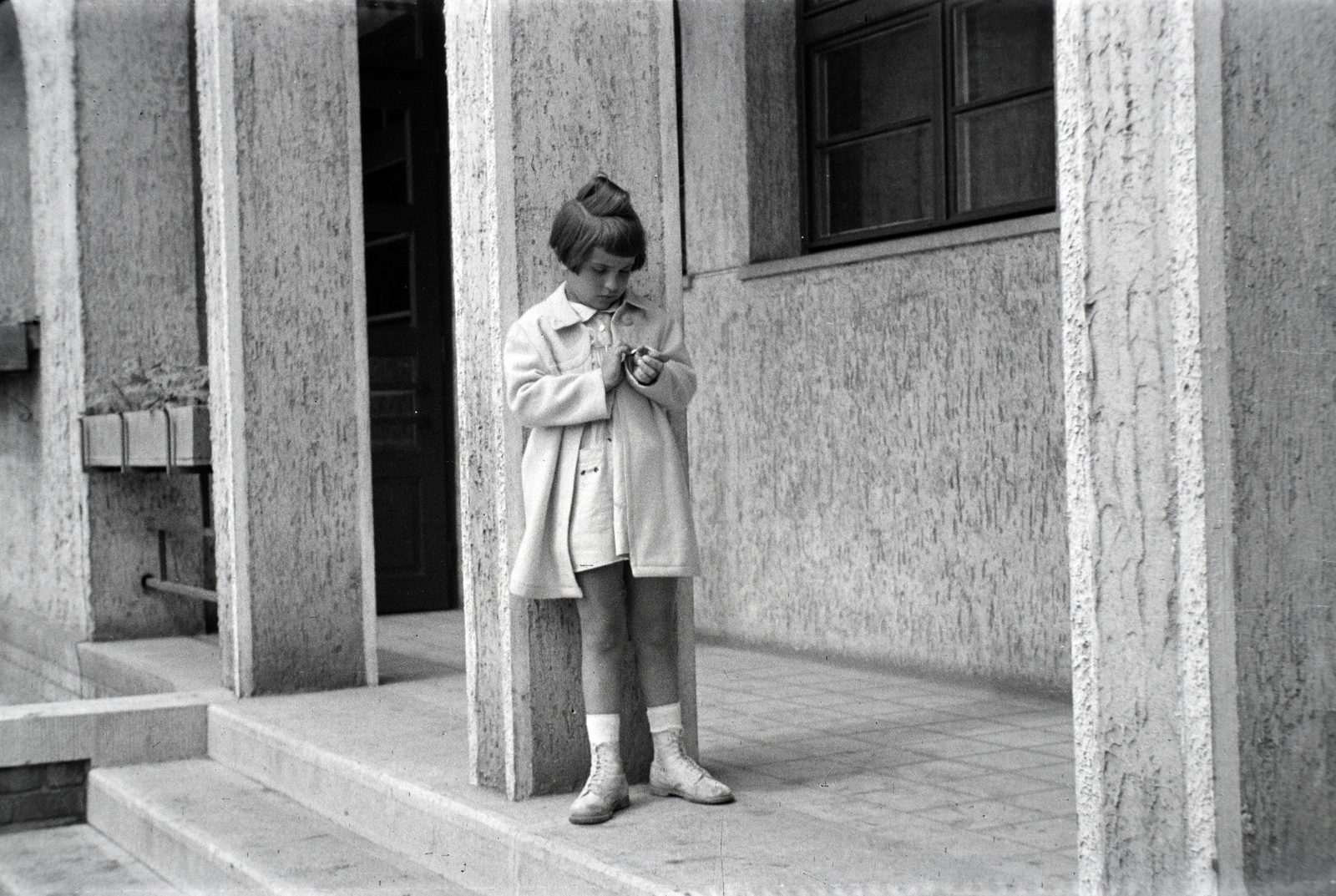 1941, Miklós Lajos, kislány, hajviselet, Fortepan #140955