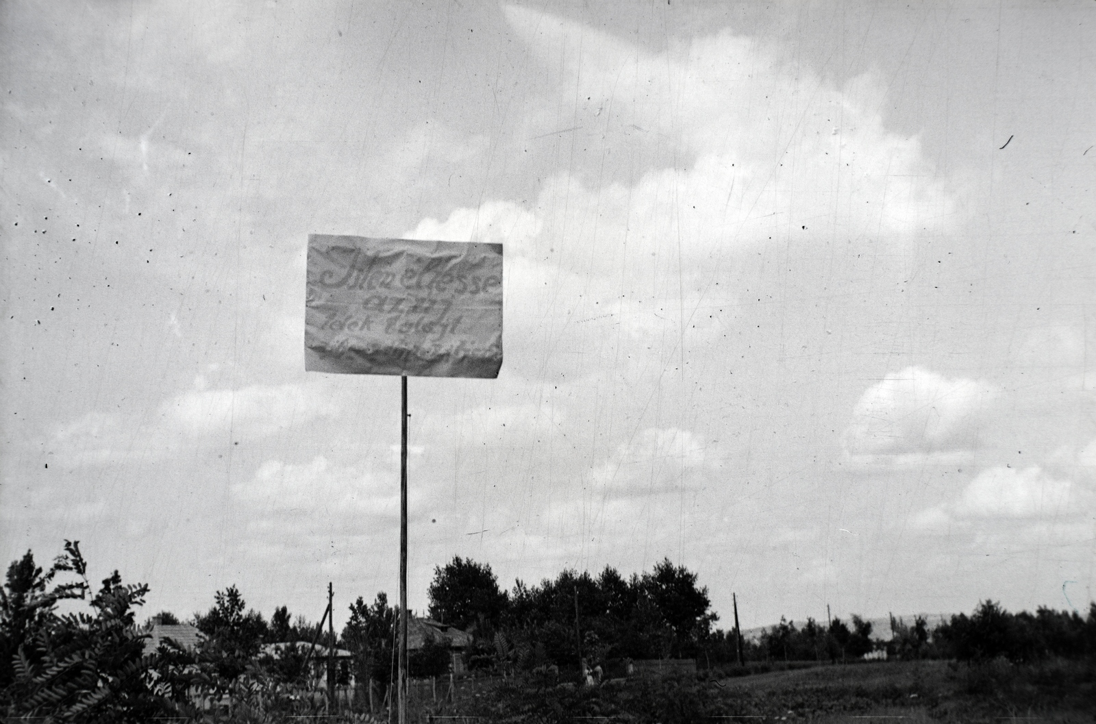 Magyarország, Velence, Velencefürdő., 1940, Miklós Lajos, transzparens, Fortepan #140996