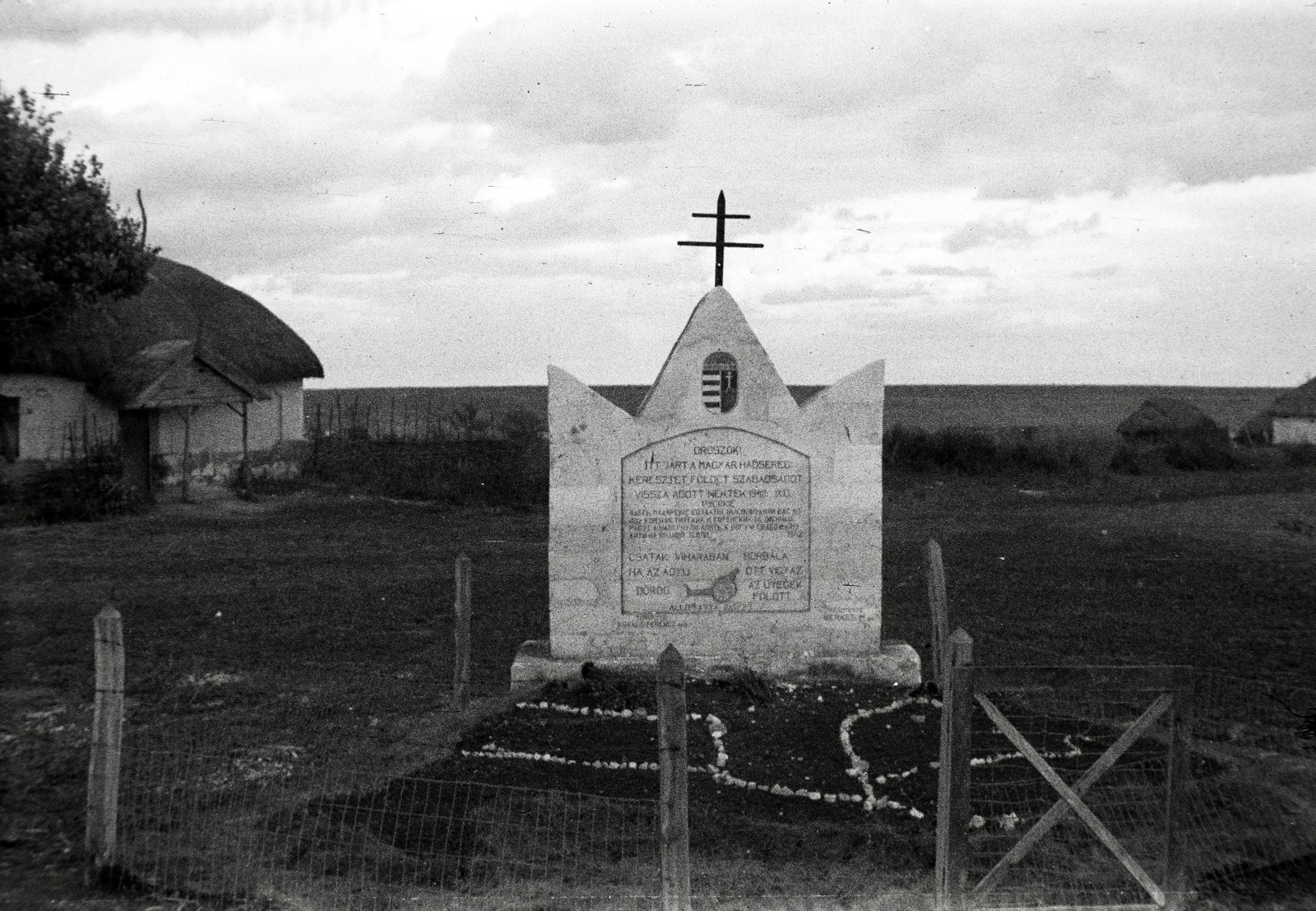 Oroszország, 1942, Miklós Lajos, keleti front, második világháború, címer, Fortepan #141072