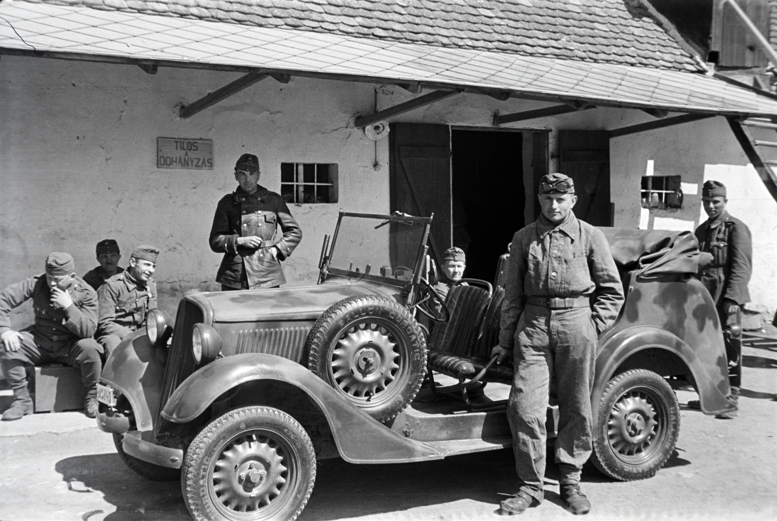 1942, Miklós Lajos, Polski Fiat 508, Fortepan #141078
