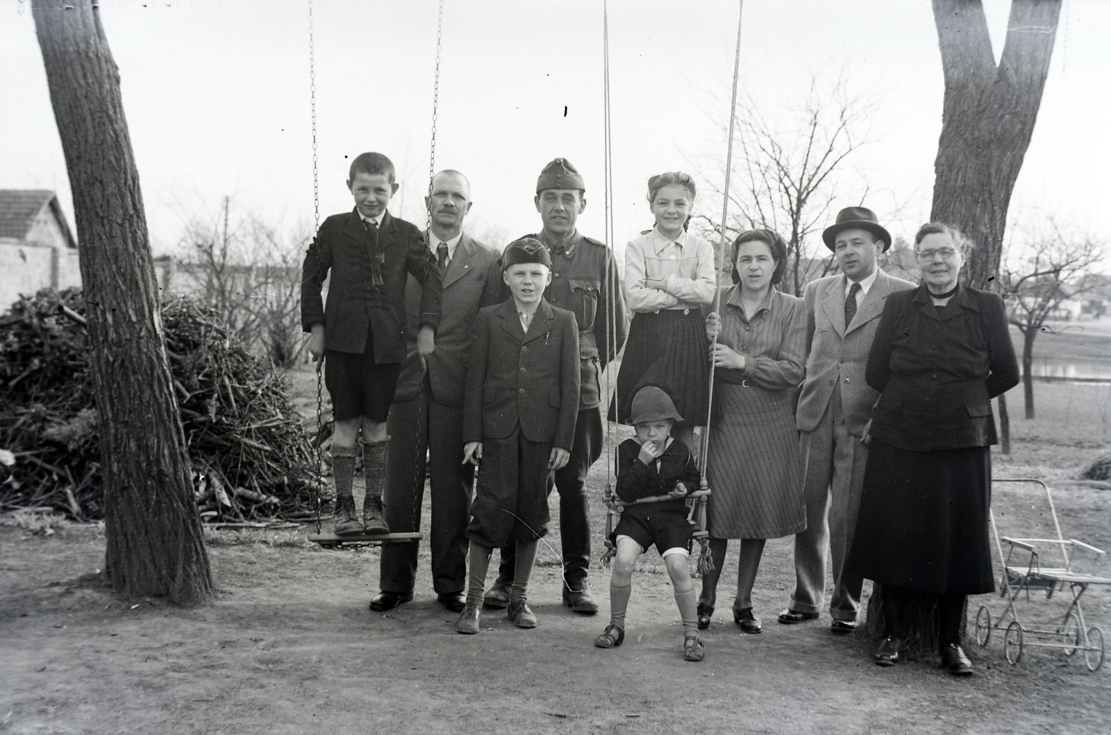 1938, Bencze László, family, swing, Fortepan #141421