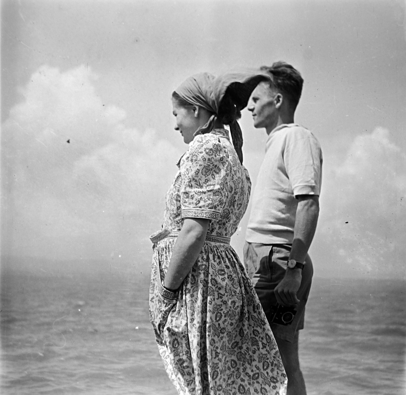 1953, Bencze László, hands in pockets, Fortepan #141437