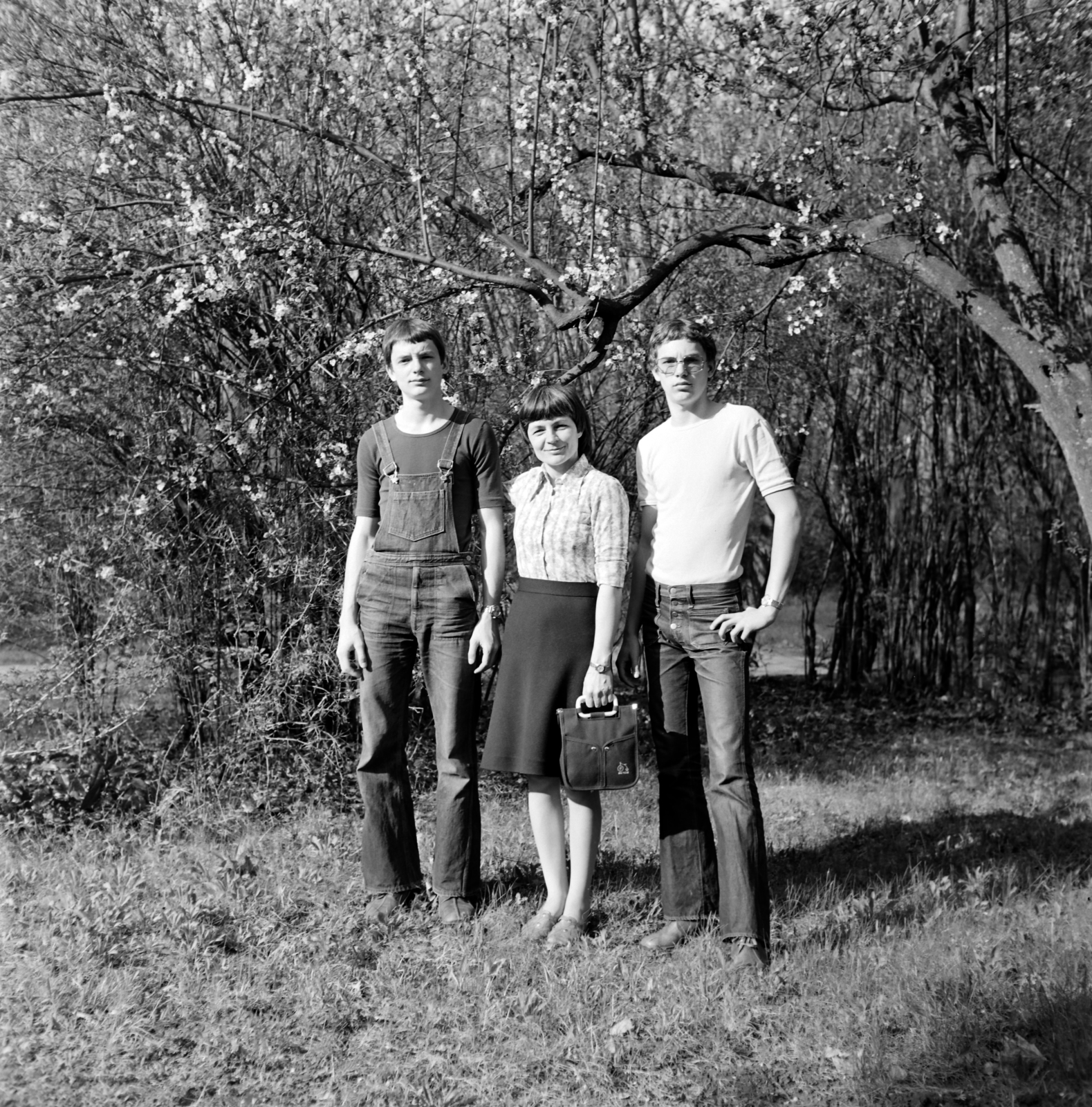 1976, Bencze László, spring, dungarees, Fortepan #141537