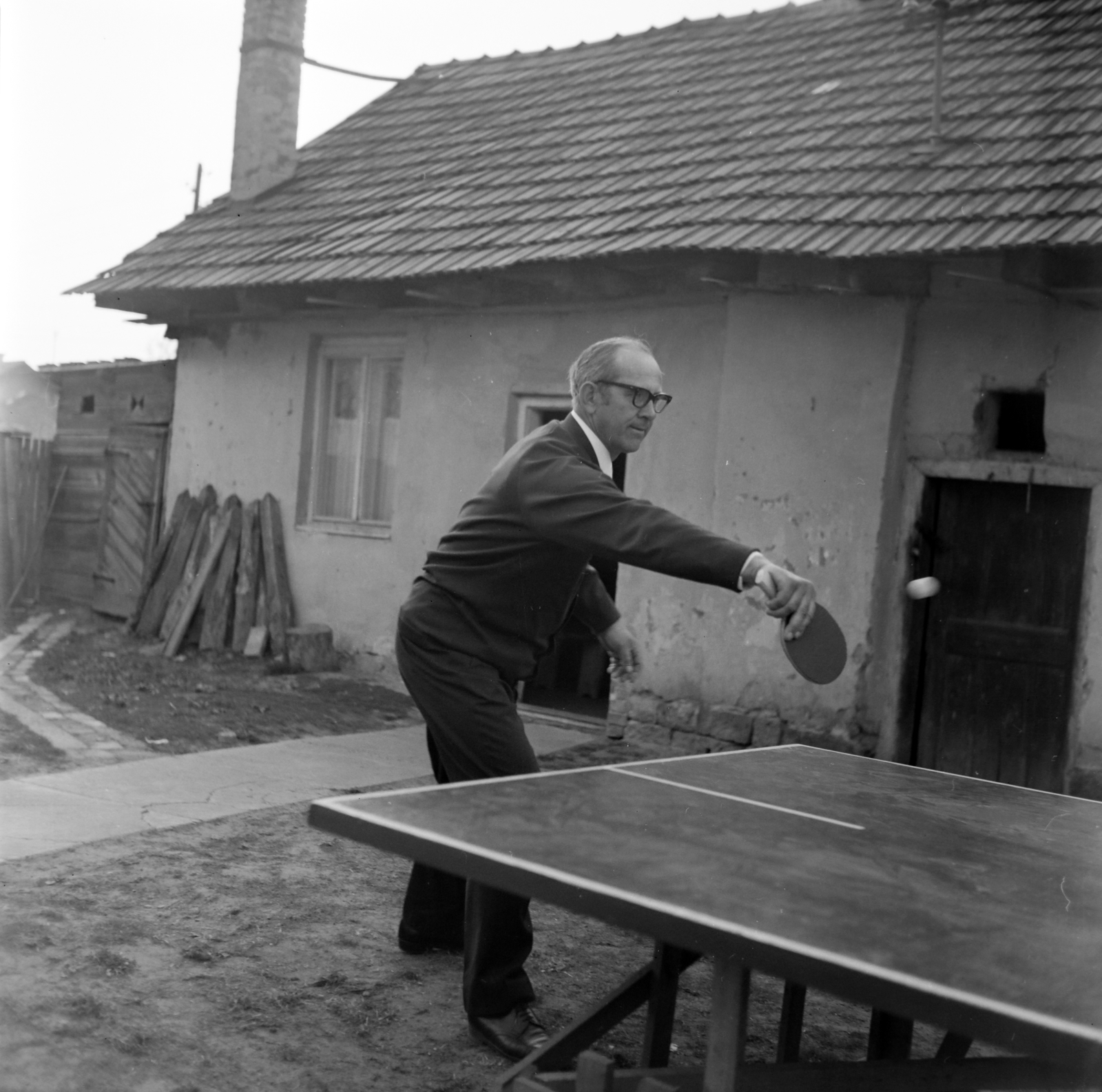 1974, Bencze László, table tennis table, Fortepan #141558