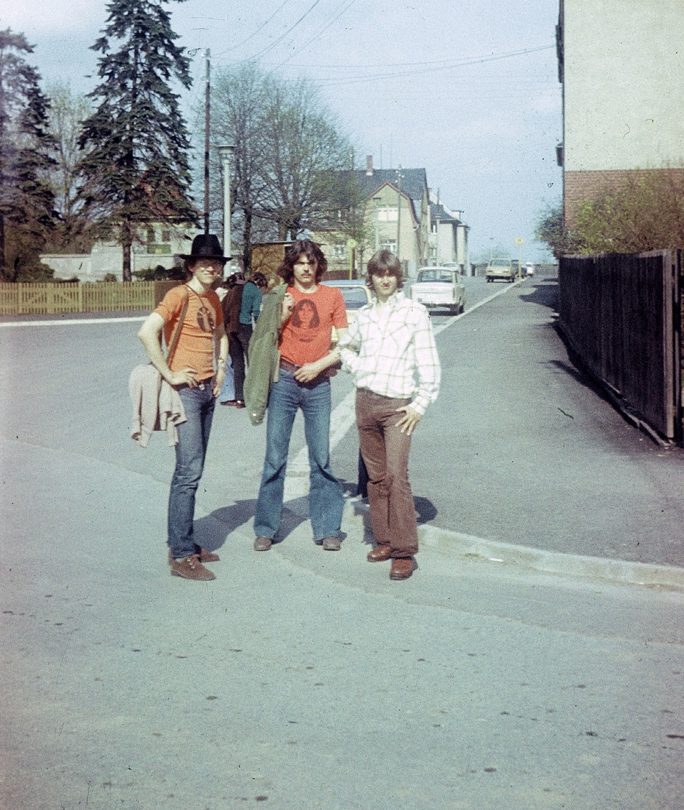 Germany, 1977, Erky-Nagy Tibor, colorful, tableau, men, GDR, automobile, Fortepan #14166
