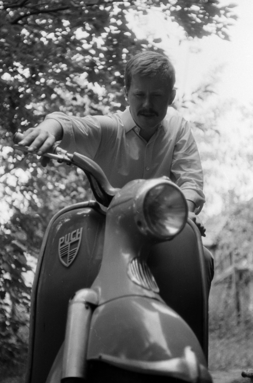 1968, Péterffy István, Puch-brand, scooter, Fortepan #141783