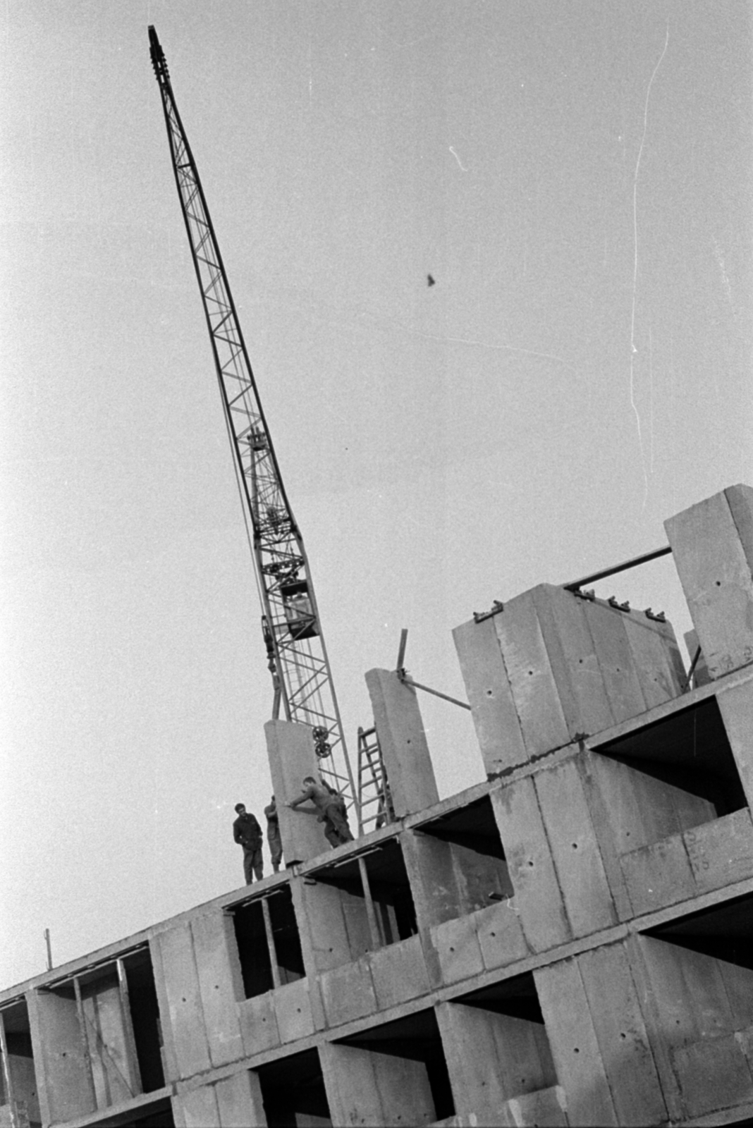 1969, Péterffy István, construction, crane, Fortepan #141835