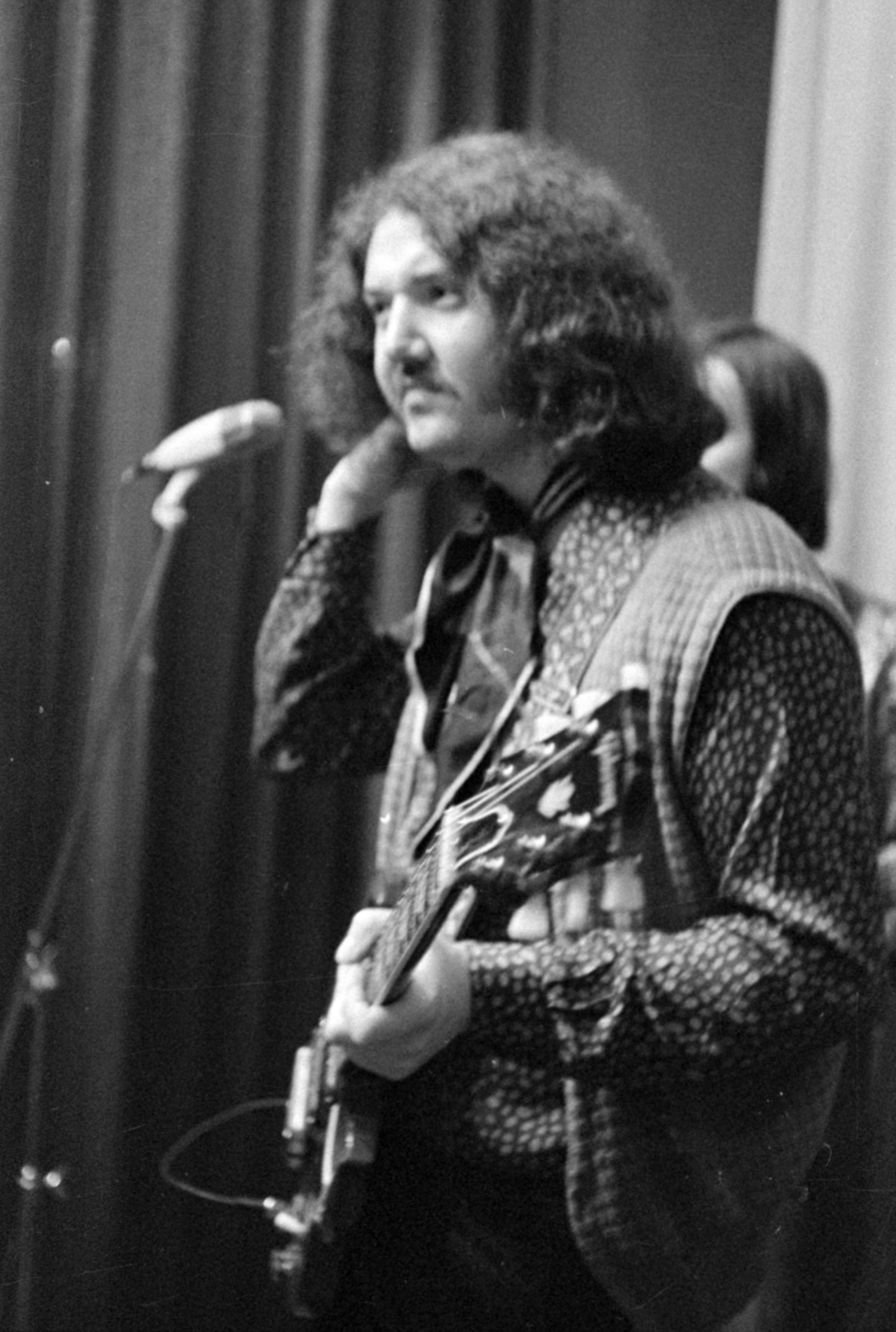 Hungary, Gyömrő, a Sakk-Matt együttes koncertje, Radics Béla rockzenész., 1969, Péterffy István, Fortepan #141863