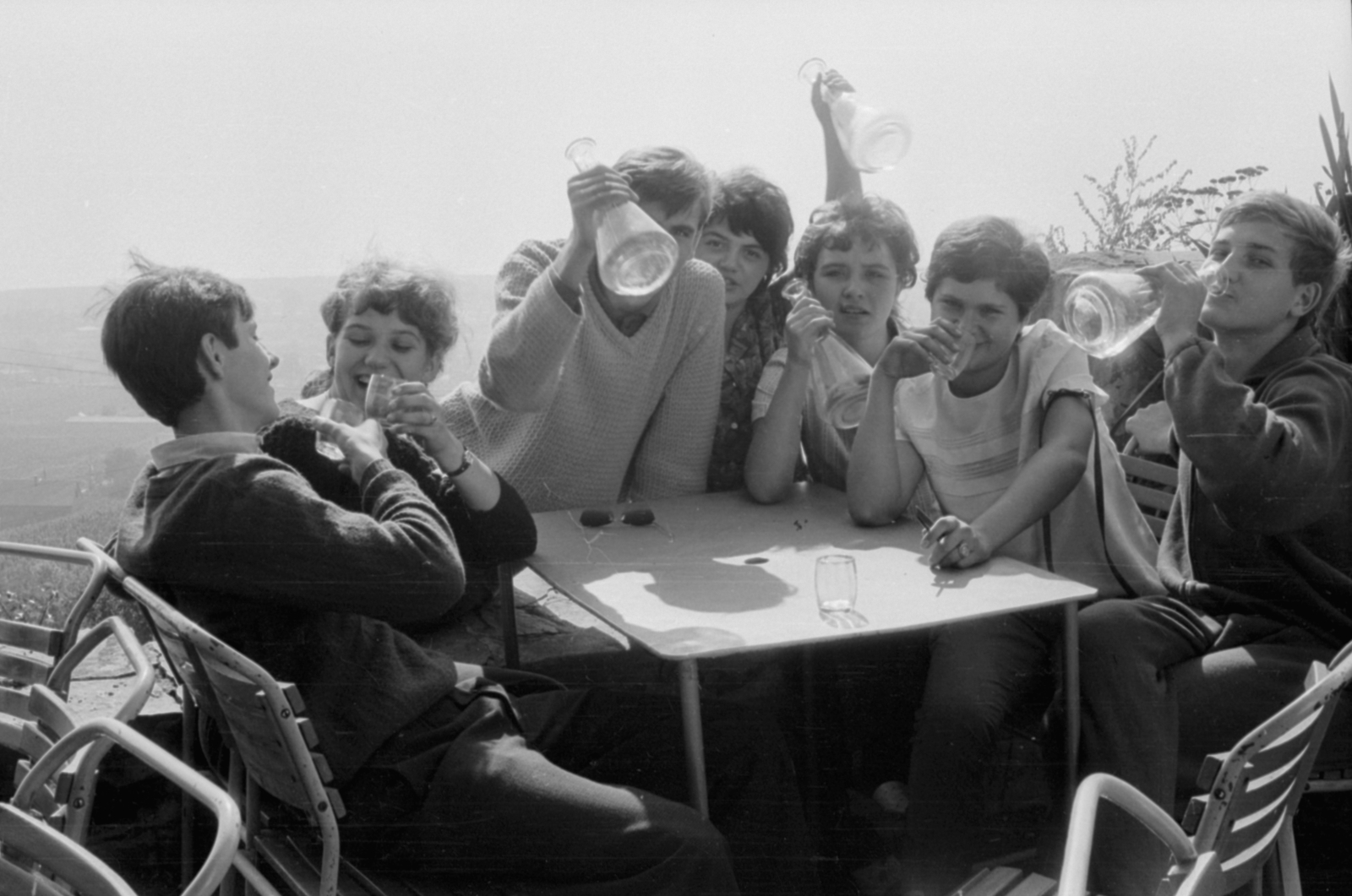 Hungary,Lake Balaton, Badacsonytomaj, a Kisfaludy-ház terasza., 1967, Péterffy István, Fortepan #141920