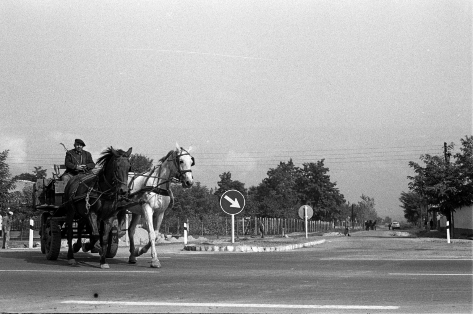 Hungary, Vecsés, a 4-es főút új útleágazása az Ecseri út torkolatánál., 1971, Péterffy István, Fortepan #142172