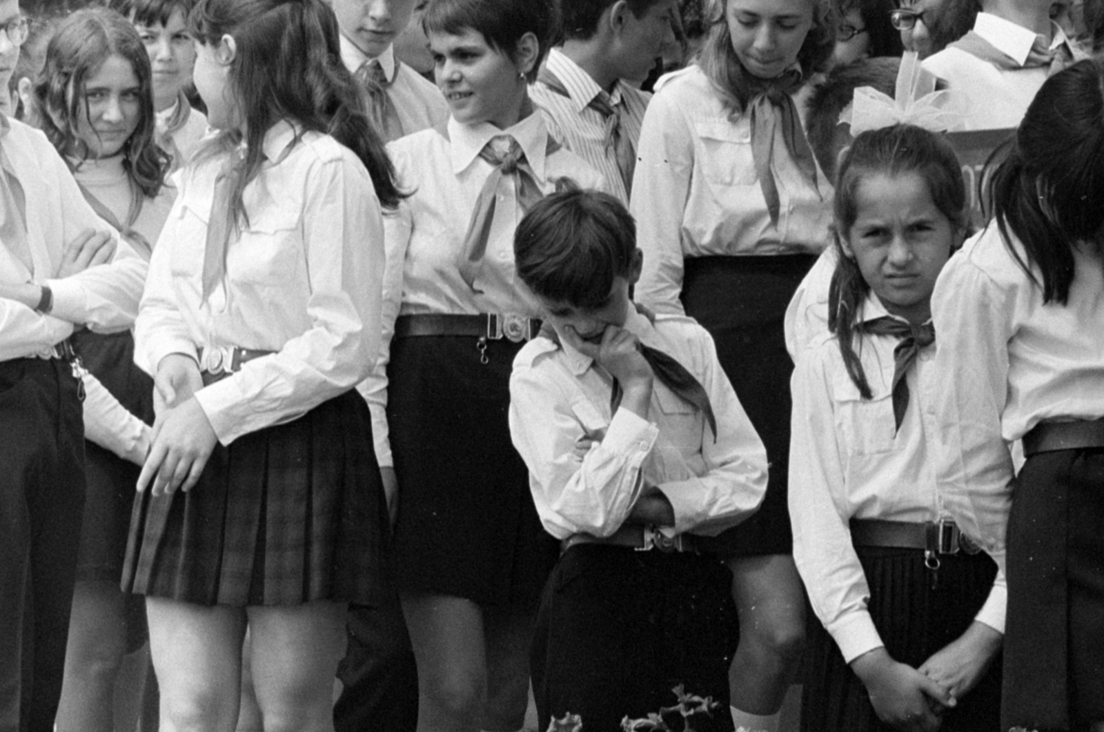 Hungary, Monor, a Kossuth Lajos utca 88. melletti tér. Járási jubileumi üttőrőtalálkozó 1971. május 30-án., 1971, Péterffy István, pioneer, Fortepan #142232