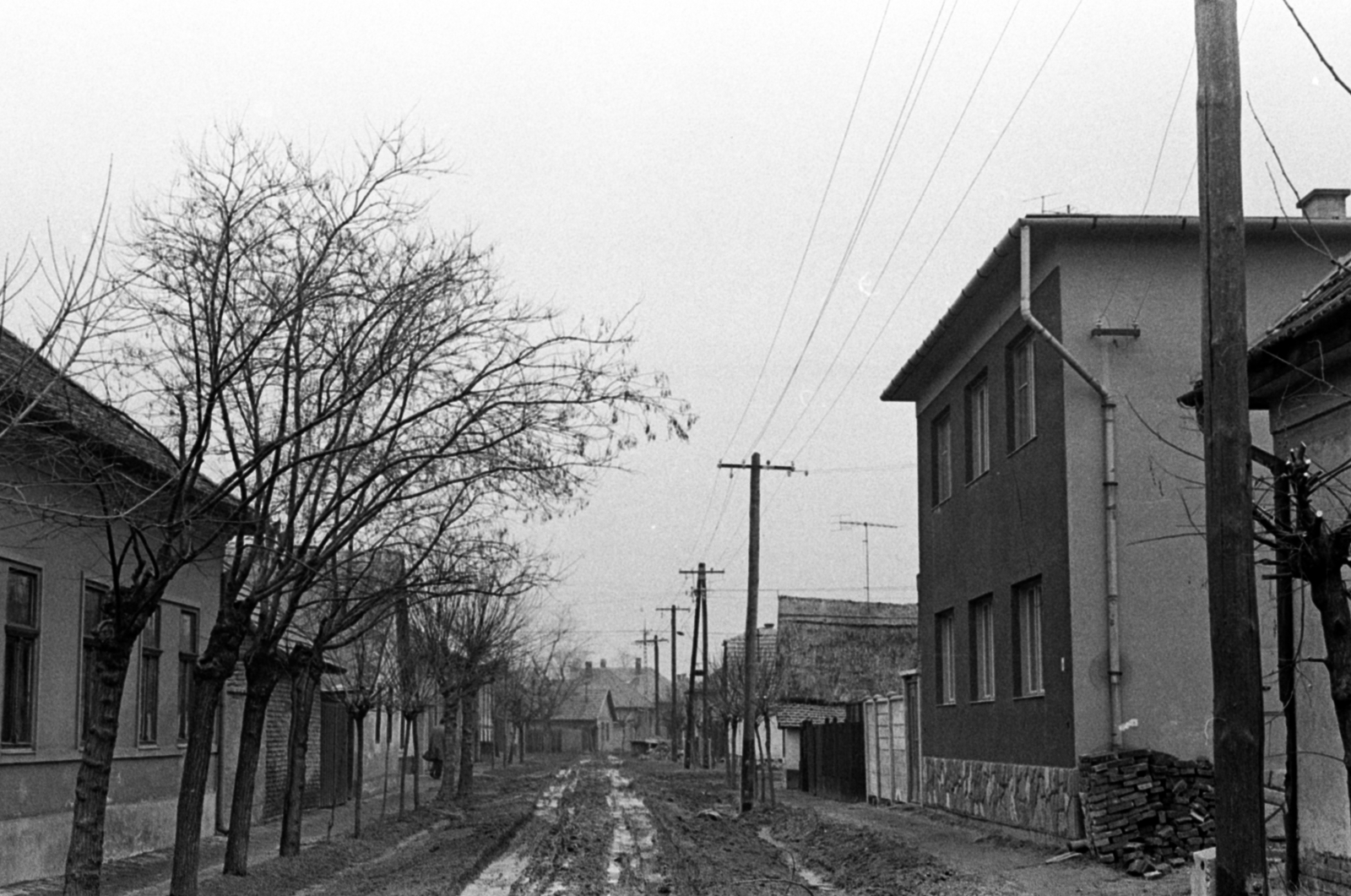 Magyarország, Cegléd, Liliom (Horváth József) utca a Szent Imre herceg utca felől a Retek utca felé nézve., 1970, Péterffy István, Fortepan #142477