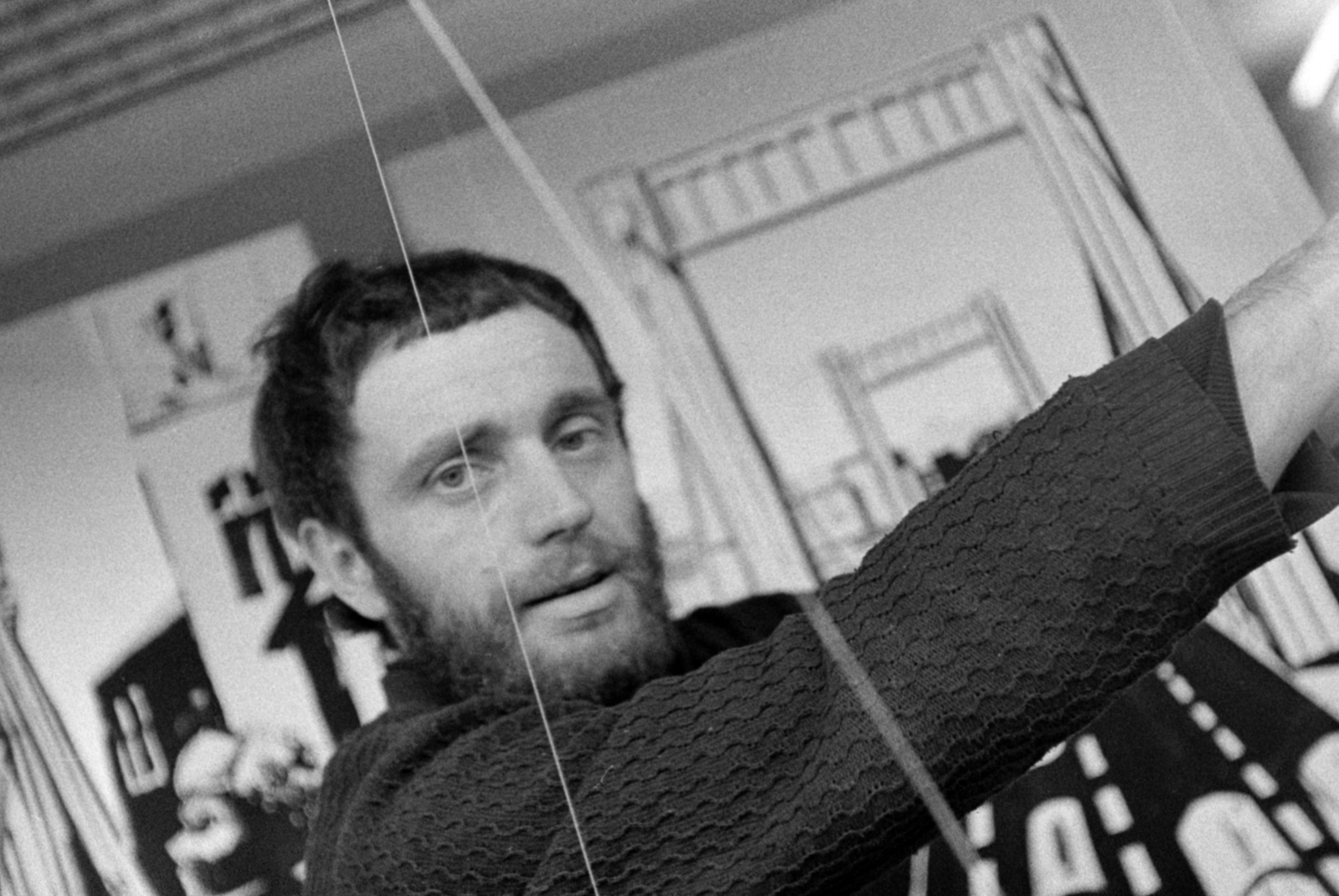 1968, Péterffy István, beard, Fortepan #142548