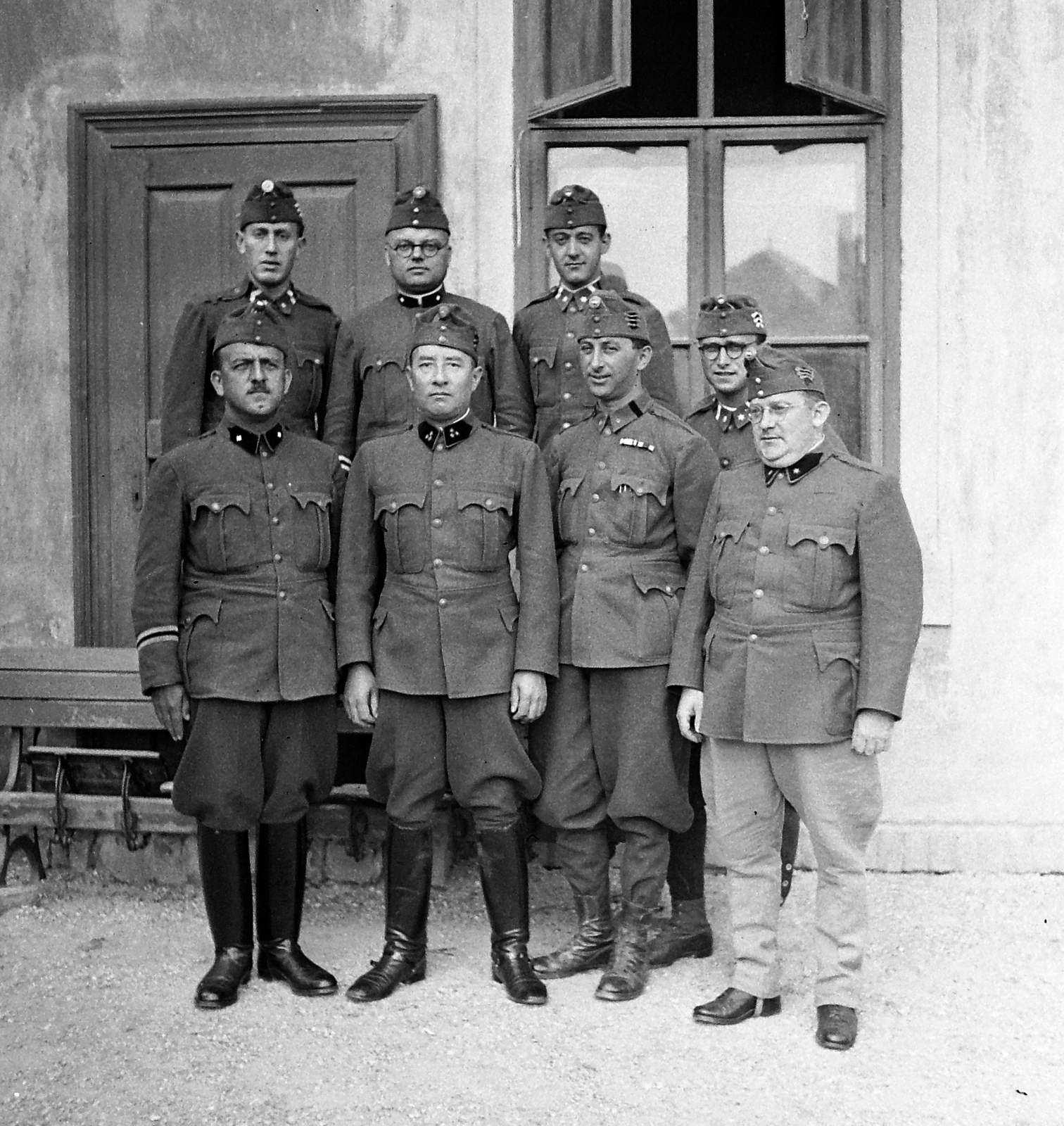 1938, Csontos Péter, tableau, soldier, chevron, officer, Fortepan #14264