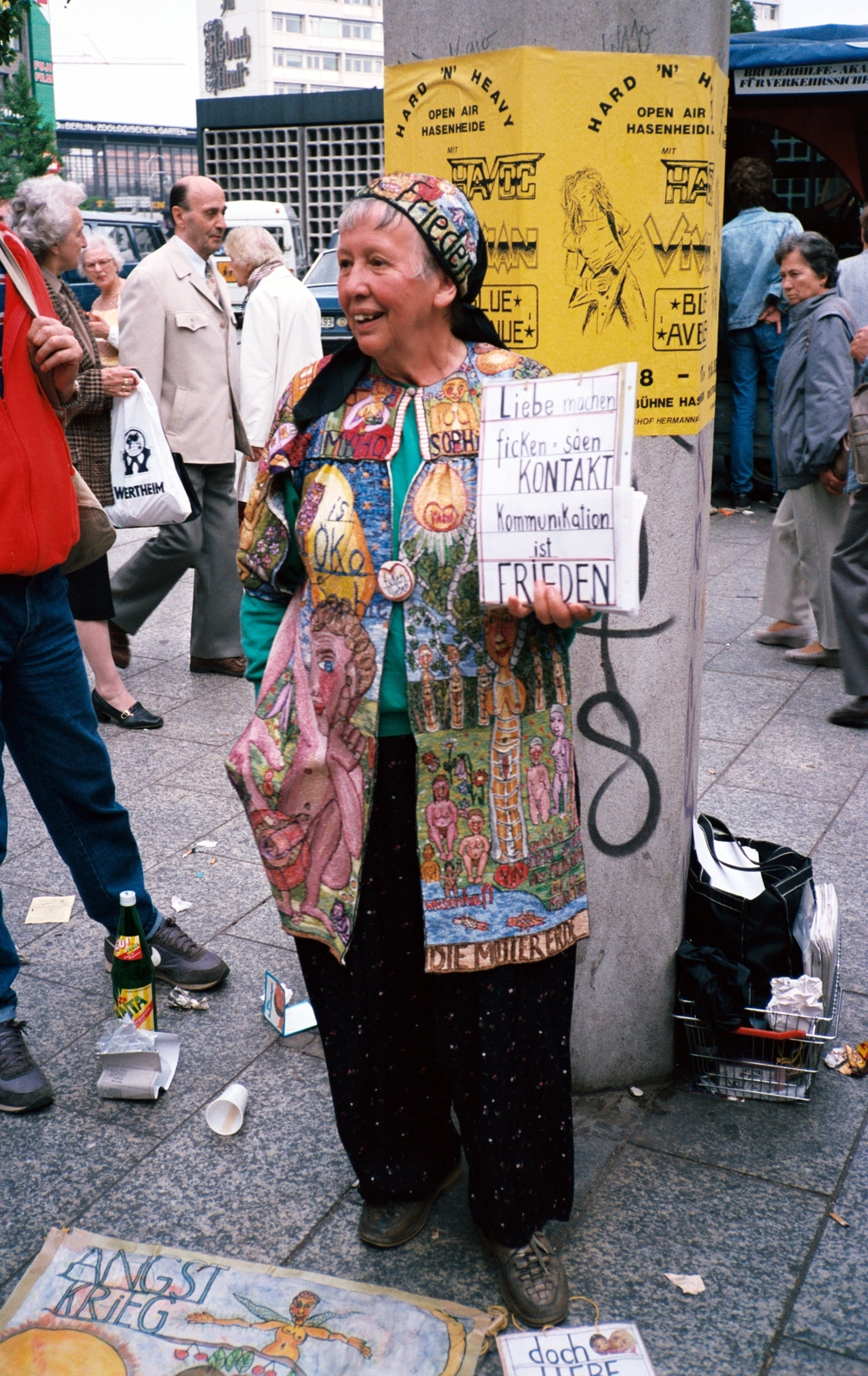 Germany, Berlin, Nyugat-Berlin, Breitscheidplatz., 1988, Chuckyeager tumblr, colorful, West Berlin, Fortepan #143095