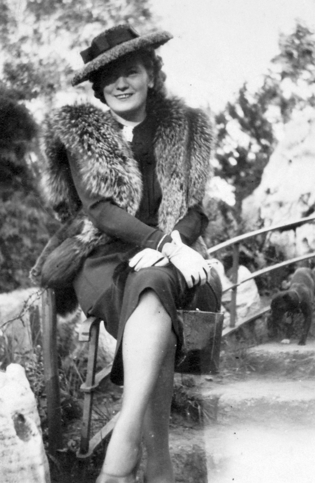 1935, Csontos Péter, fur, lady, fashion photo, Fortepan #14314